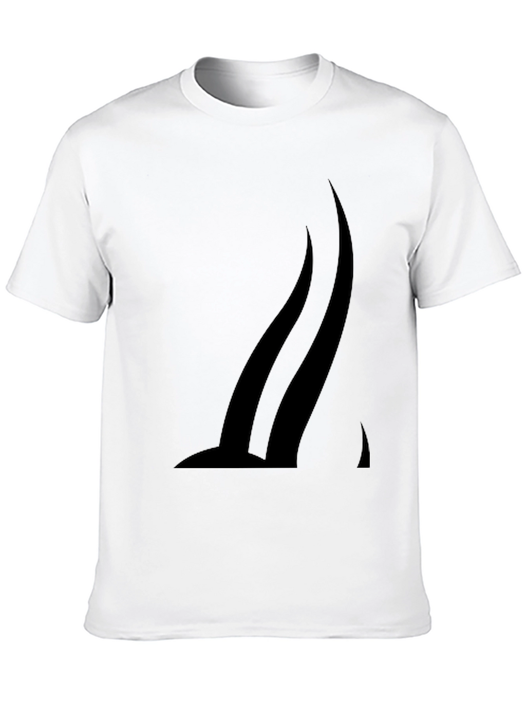 Modern Black T-Shirt with Abstract Graphic Design