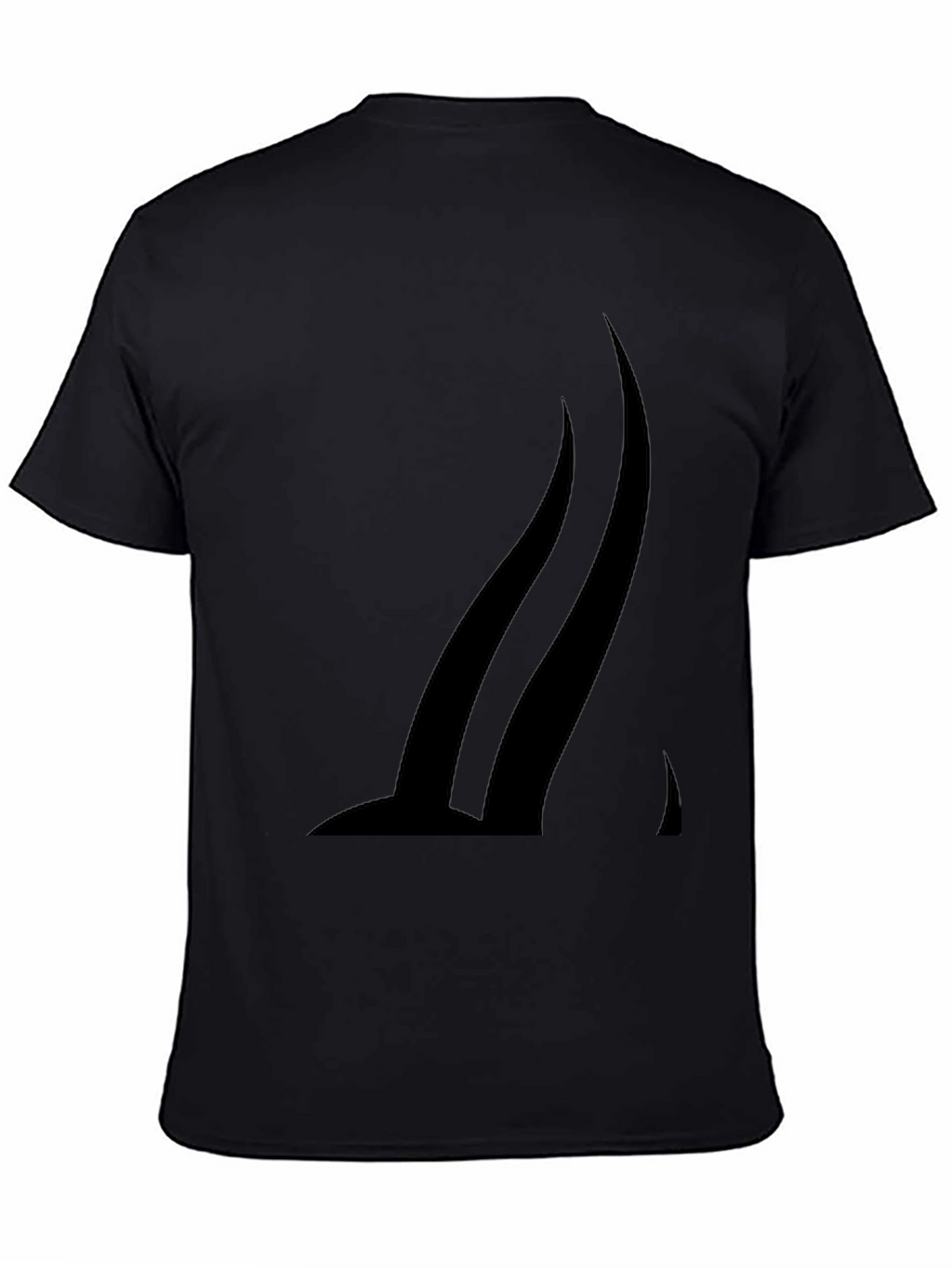 Modern Black T-Shirt with Abstract Graphic Design