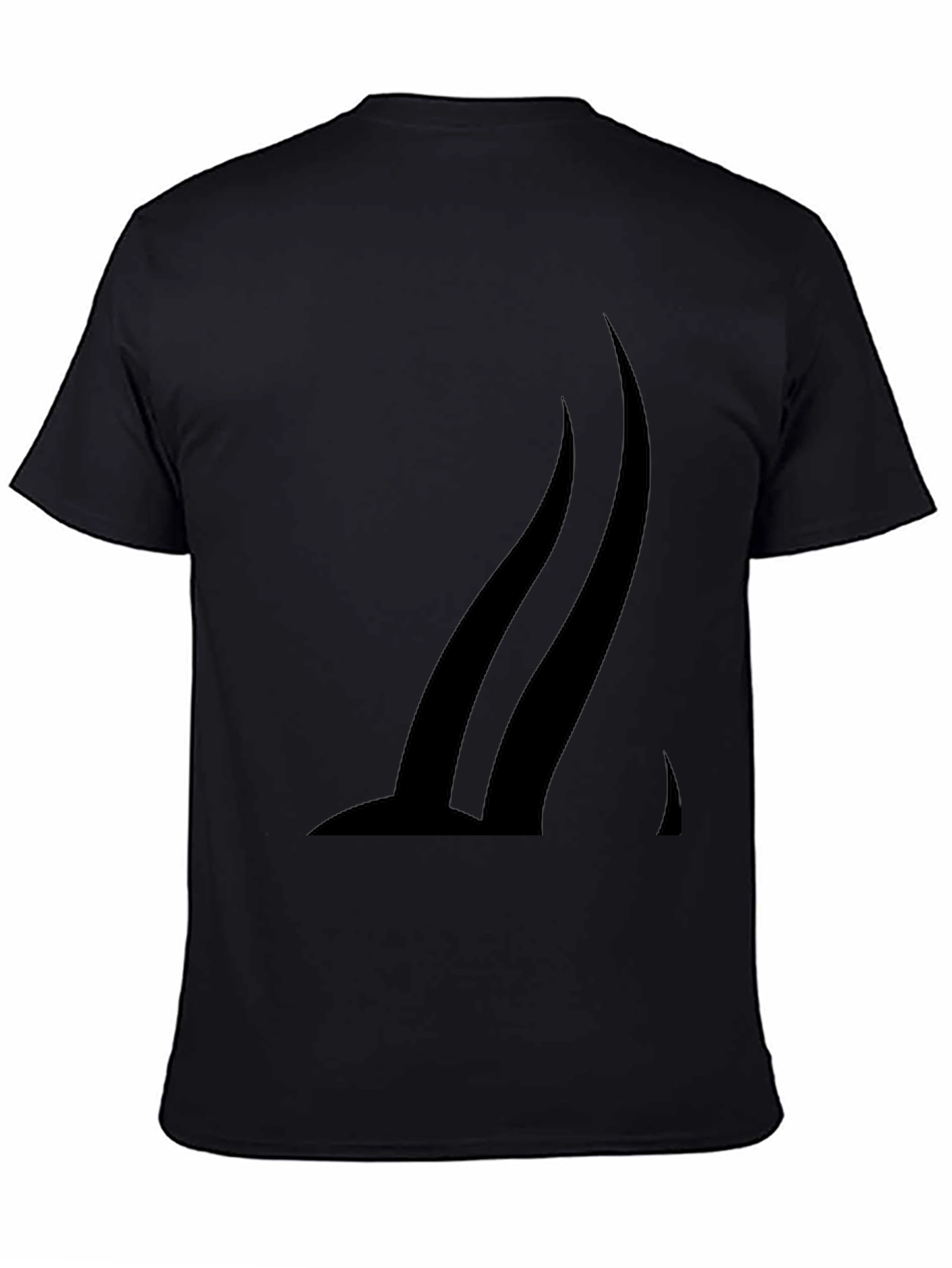 Modern Black T-Shirt with Abstract Graphic Design