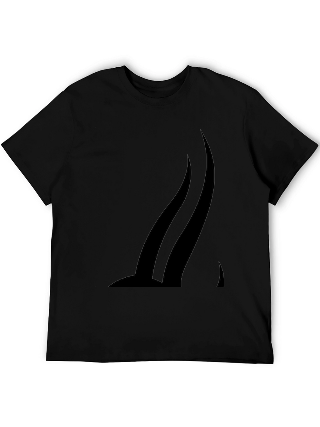 Modern Black T-Shirt with Abstract Graphic Design
