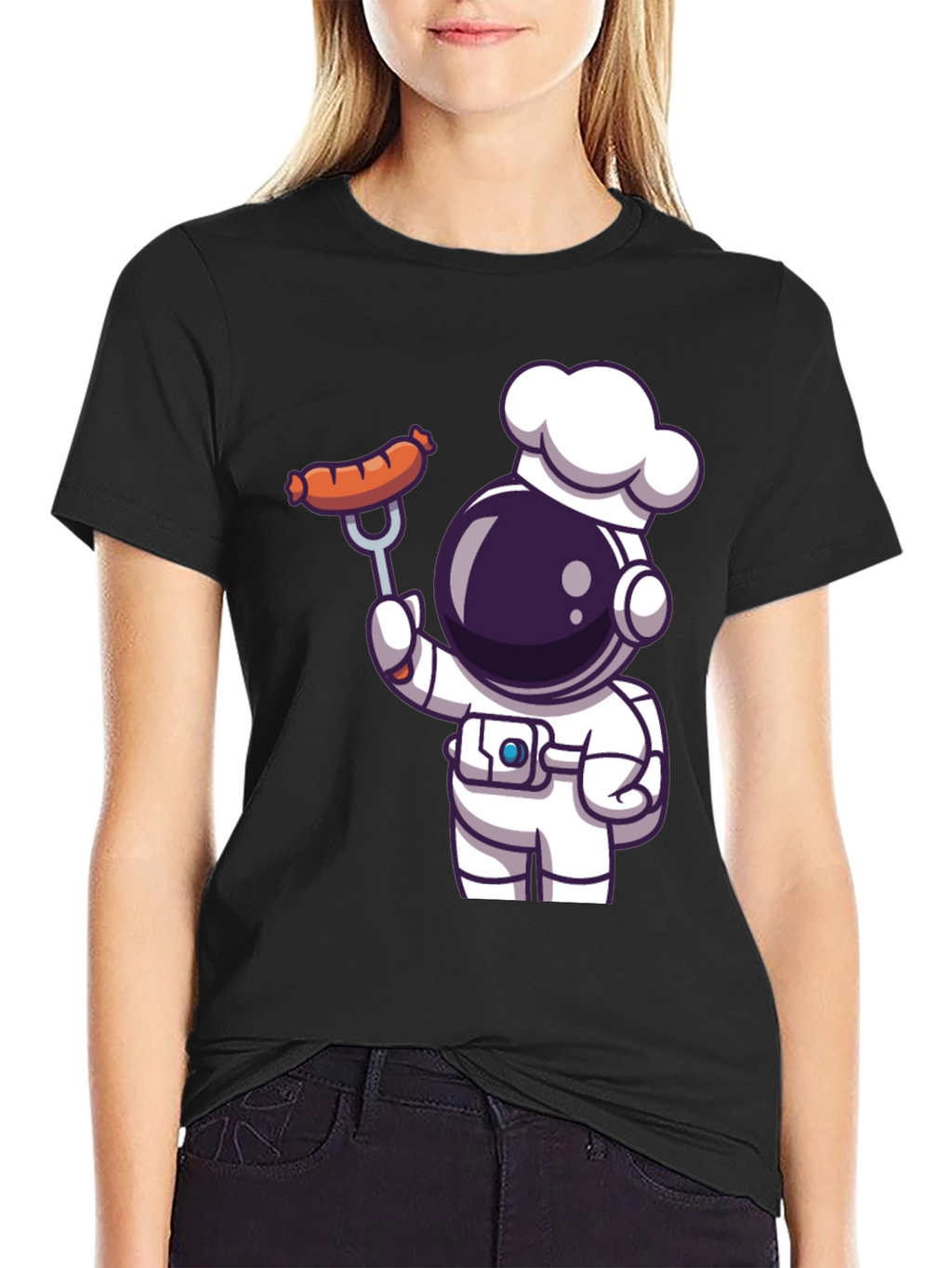 Chef Astronaut T-Shirt - Space BBQ Design