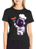 Chef Astronaut T-Shirt - Space BBQ Design