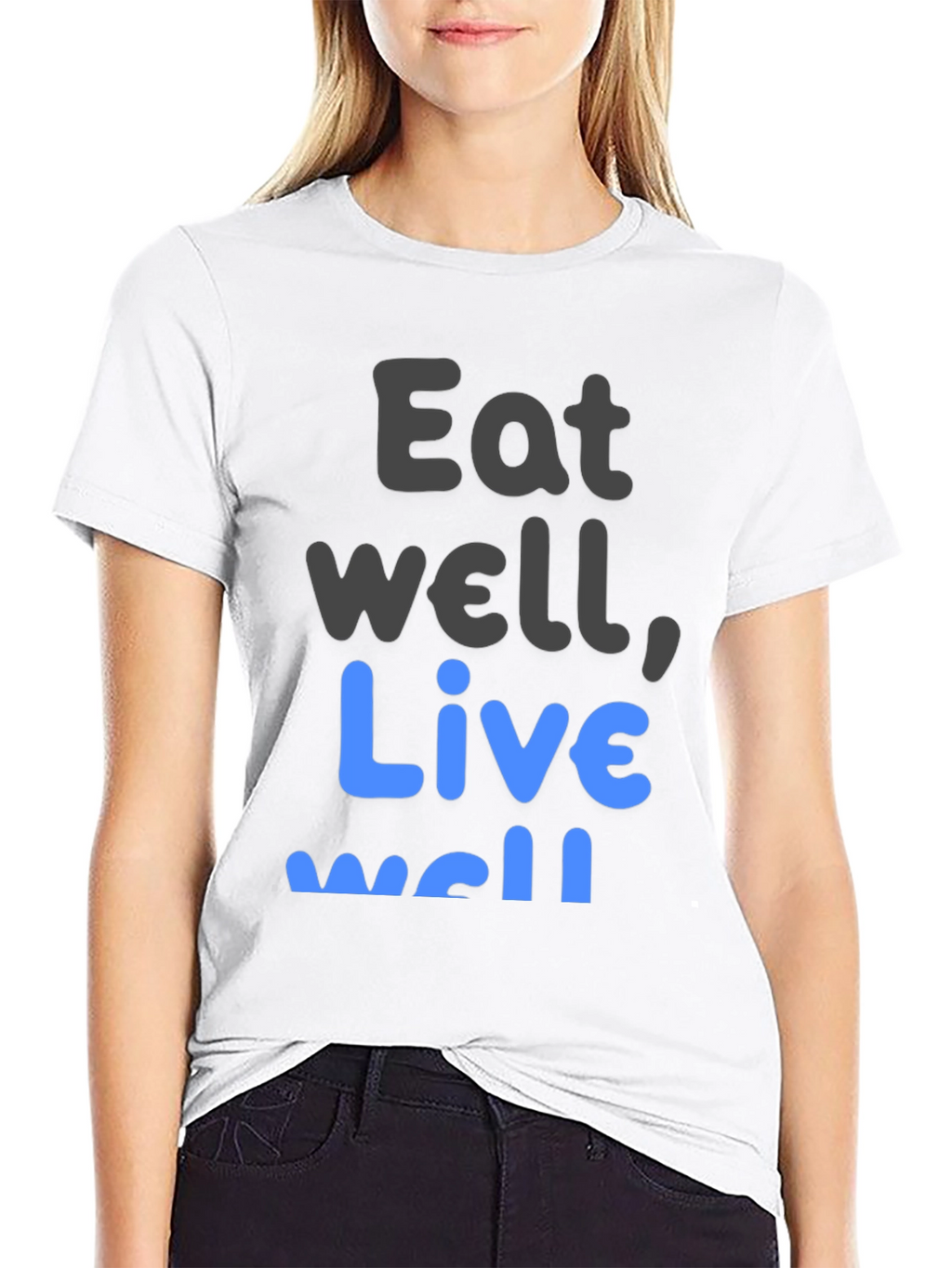 Eat Well Live Well T-Shirt Black
