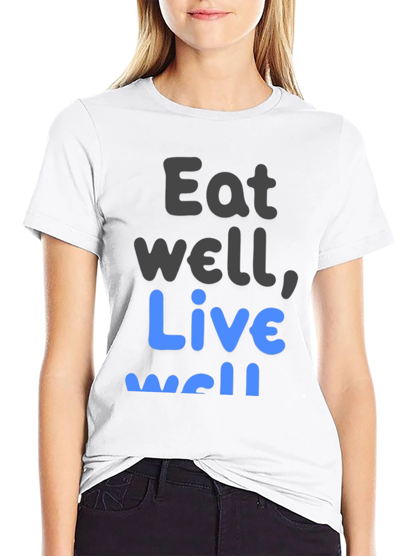 Eat Well Live Well T-Shirt Black