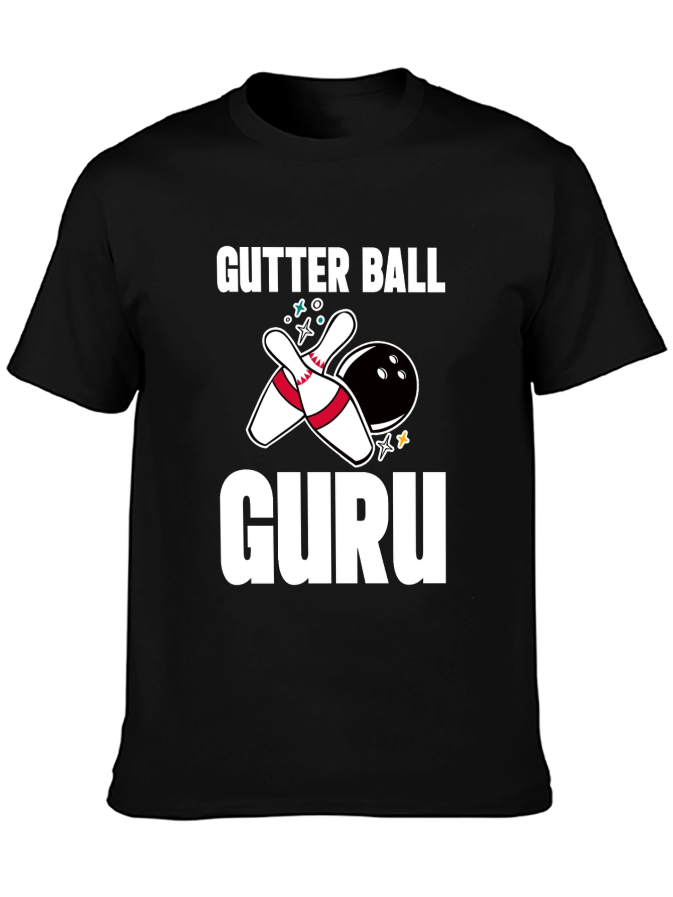 Gutter Ball Guru Bowling Graphic Tee