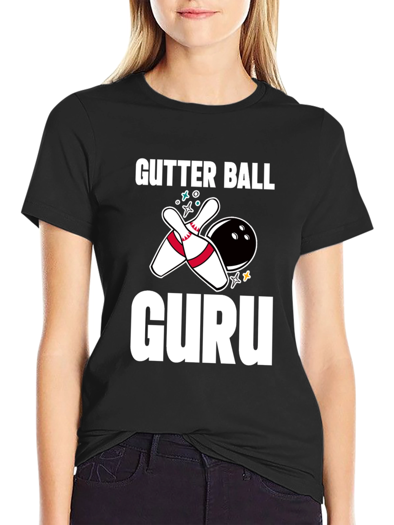 Gutter Ball Guru Bowling Graphic Tee