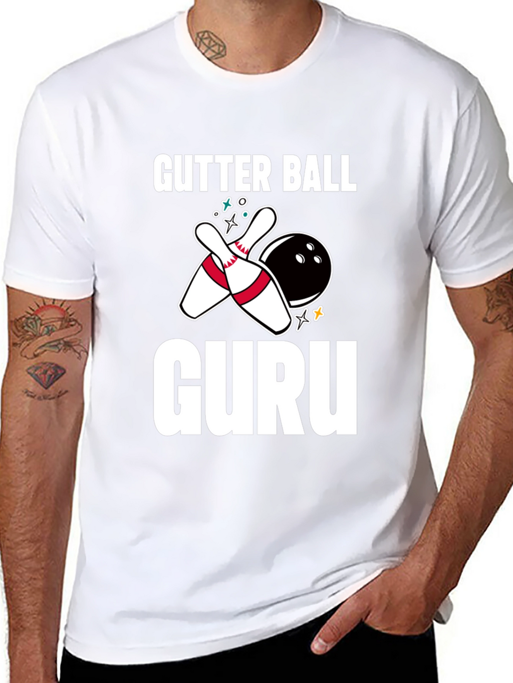 Gutter Ball Guru Bowling Graphic Tee