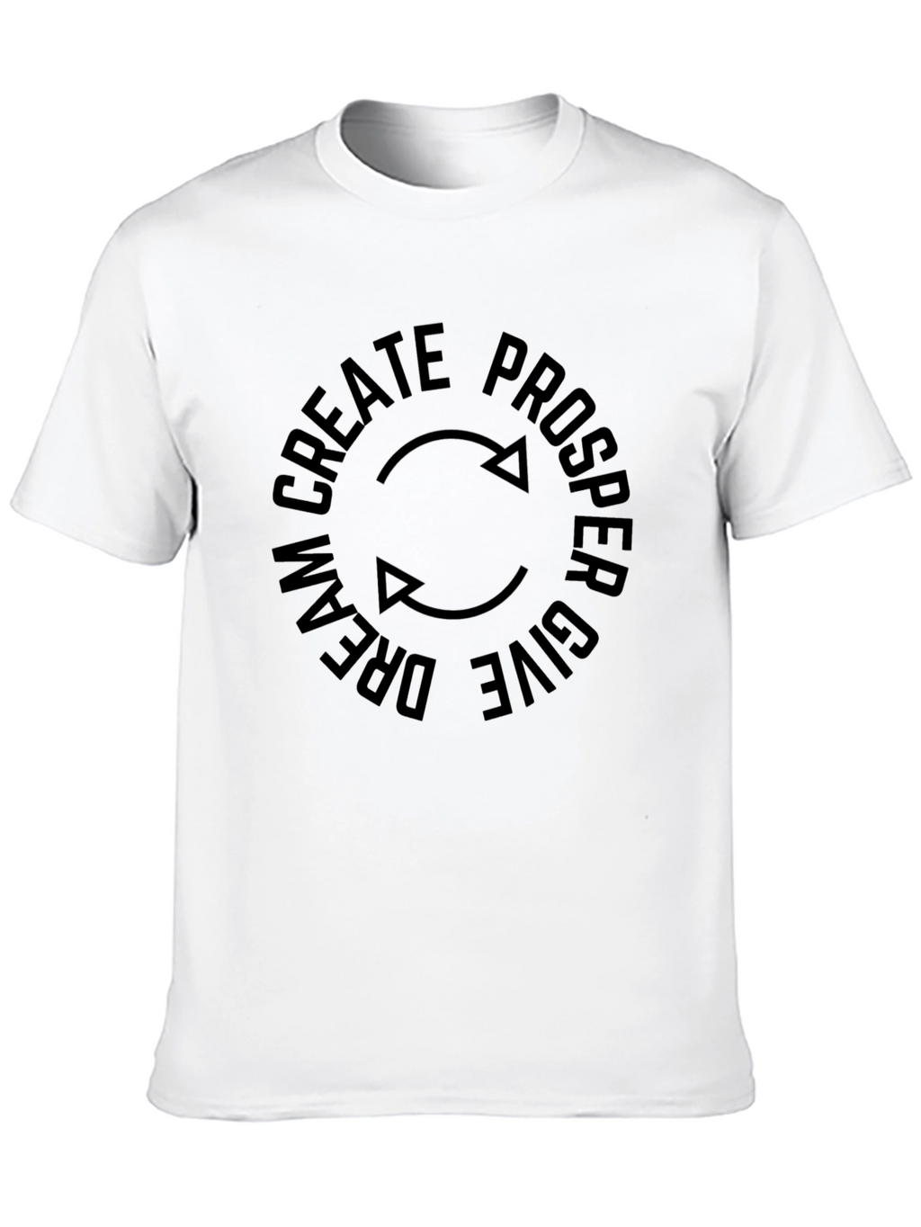 Dream Create Prosper Give Black Graphic Tee