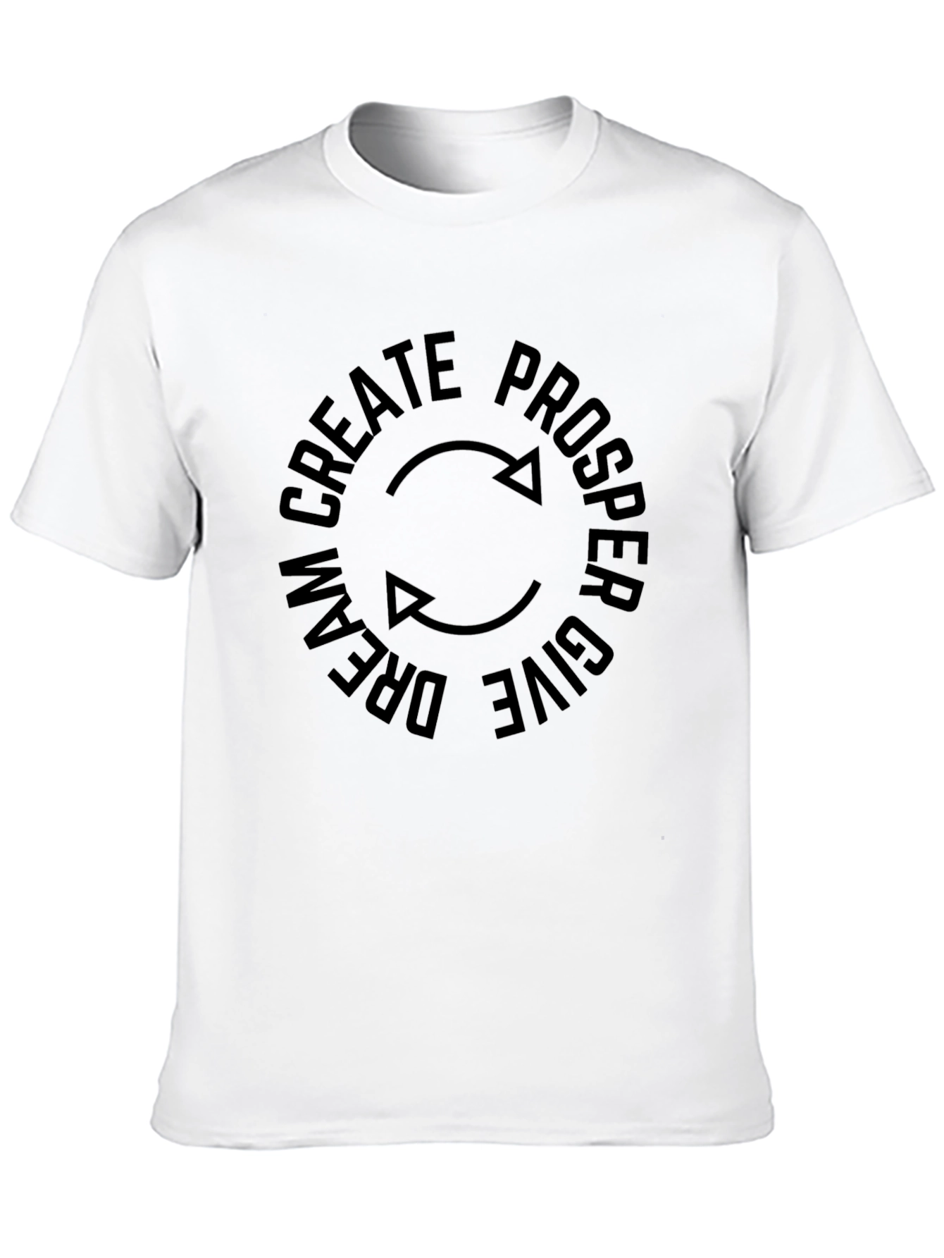 Dream Create Prosper Give Black Graphic Tee