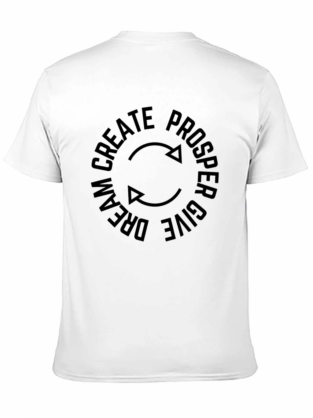 Dream Create Prosper Give Black Graphic Tee