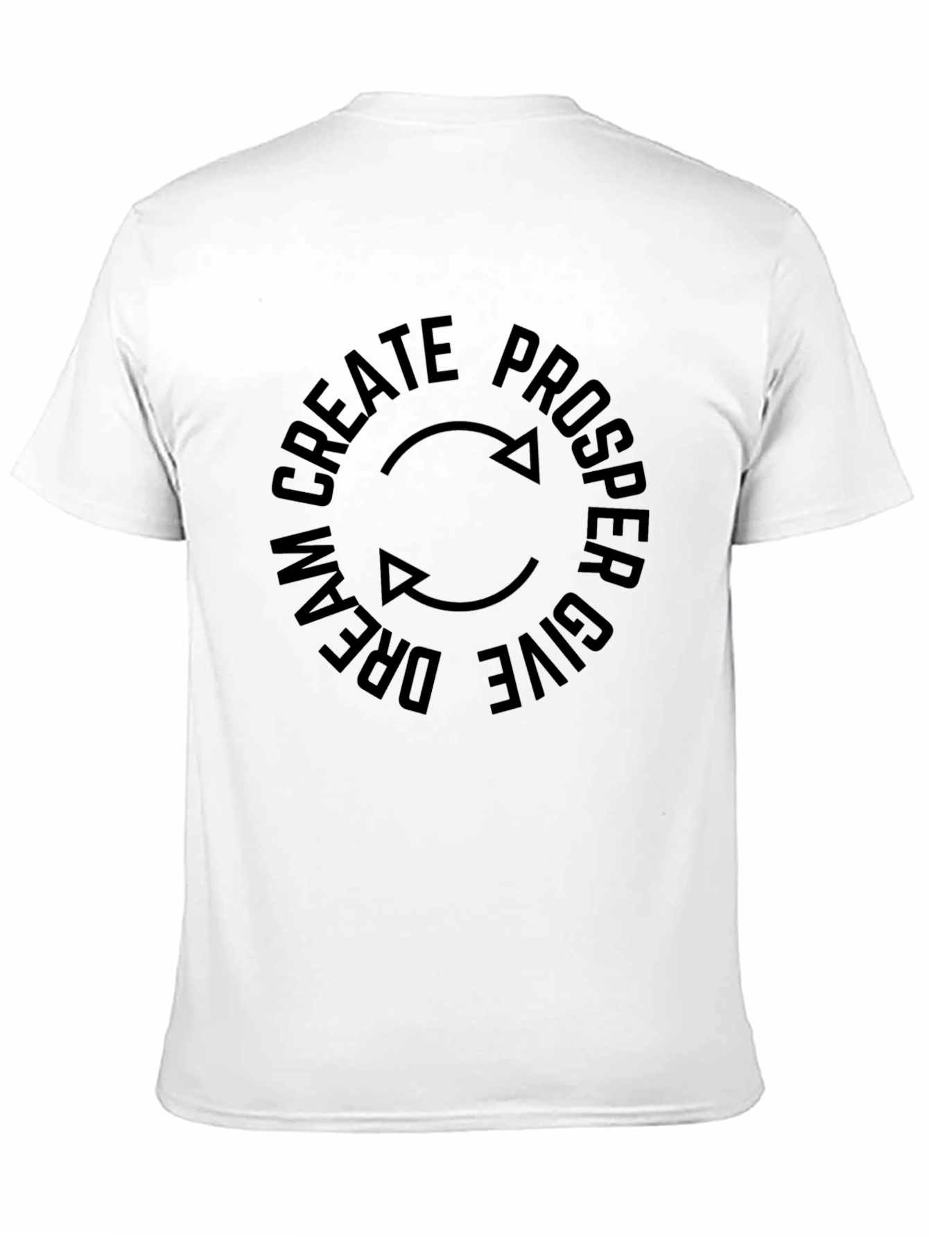 Dream Create Prosper Give Black Graphic Tee