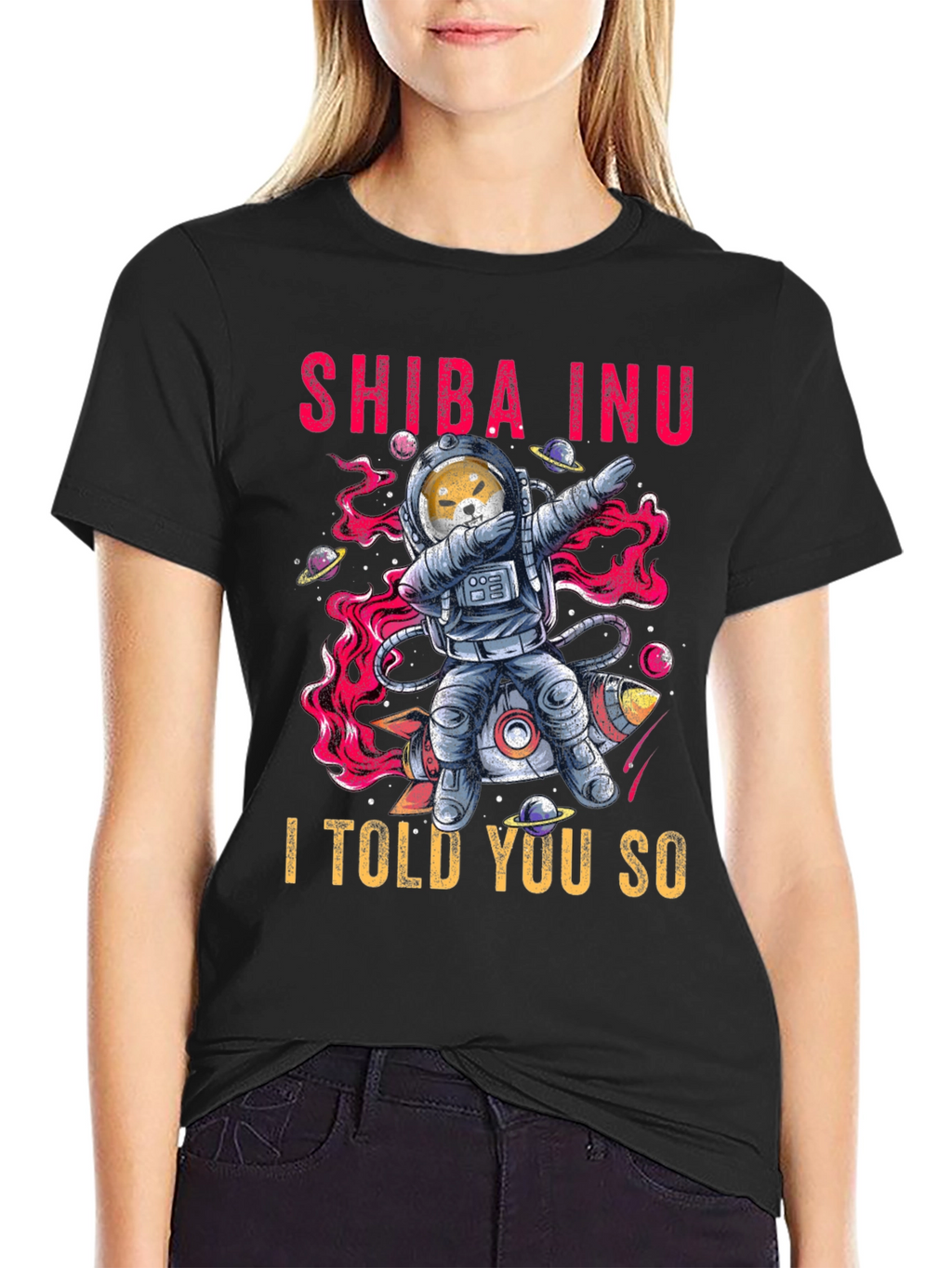 Shiba Inu Dab Astronaut T-Shirt