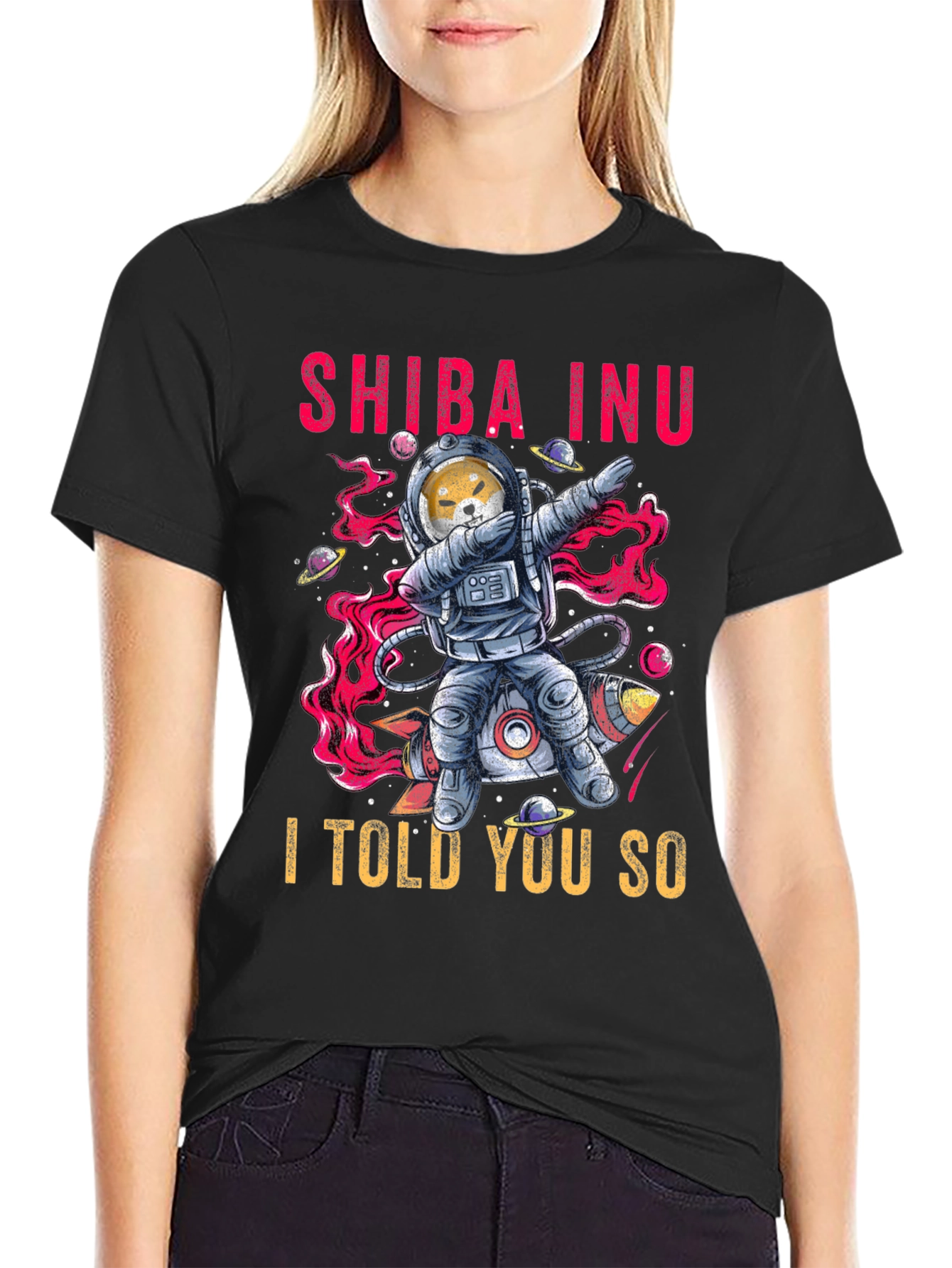 Shiba Inu Dab Astronaut T-Shirt