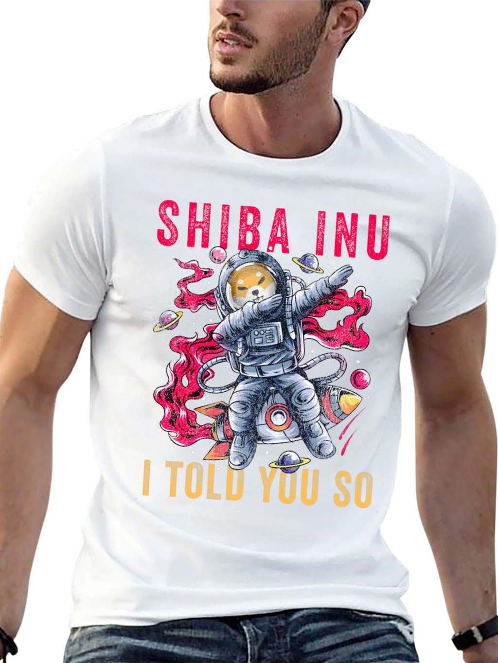 Shiba Inu Dab Astronaut T-Shirt