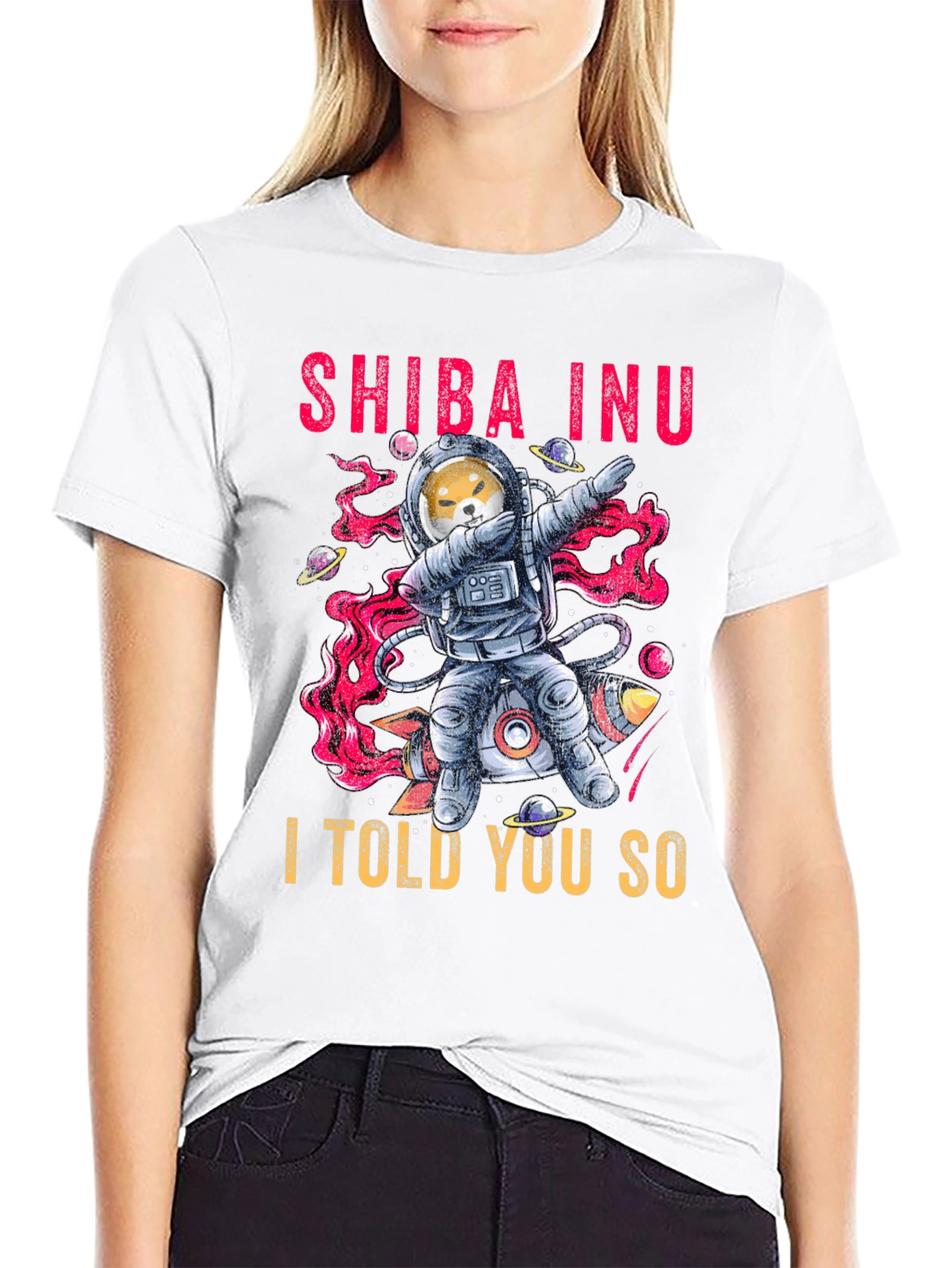 Shiba Inu Dab Astronaut T-Shirt