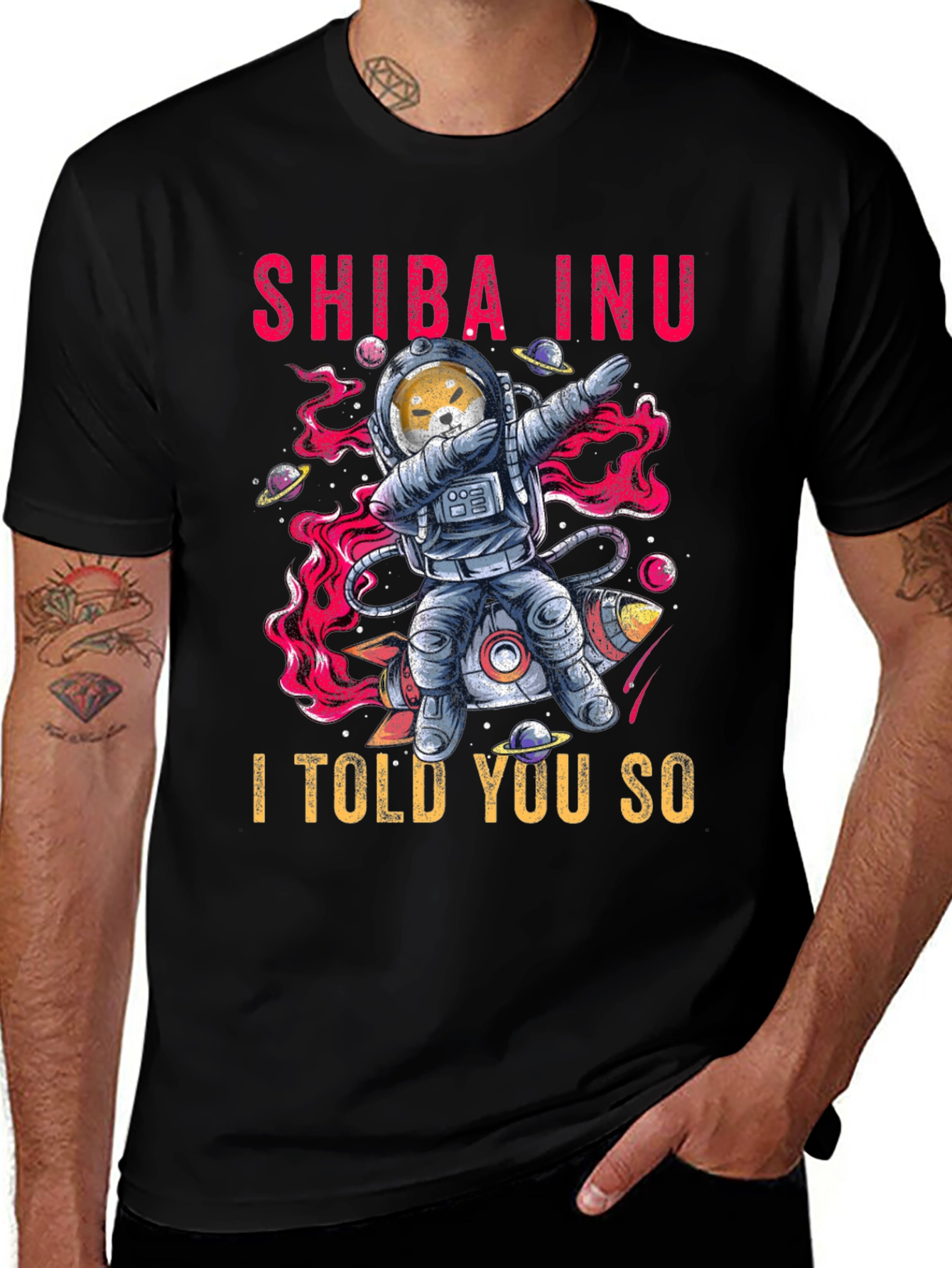 Shiba Inu Dab Astronaut T-Shirt