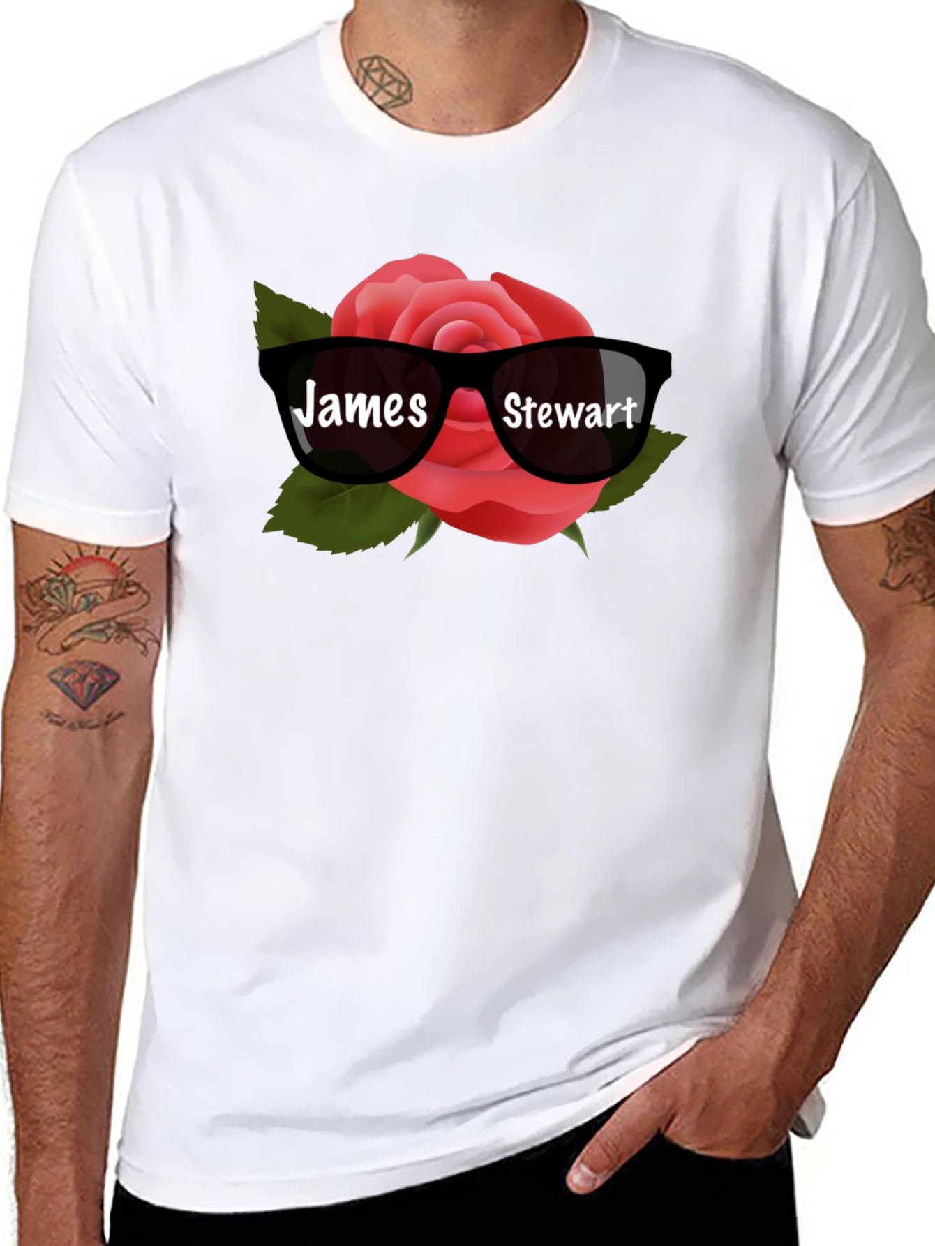 James Stewart Rose Sunglasses Graphic Tee