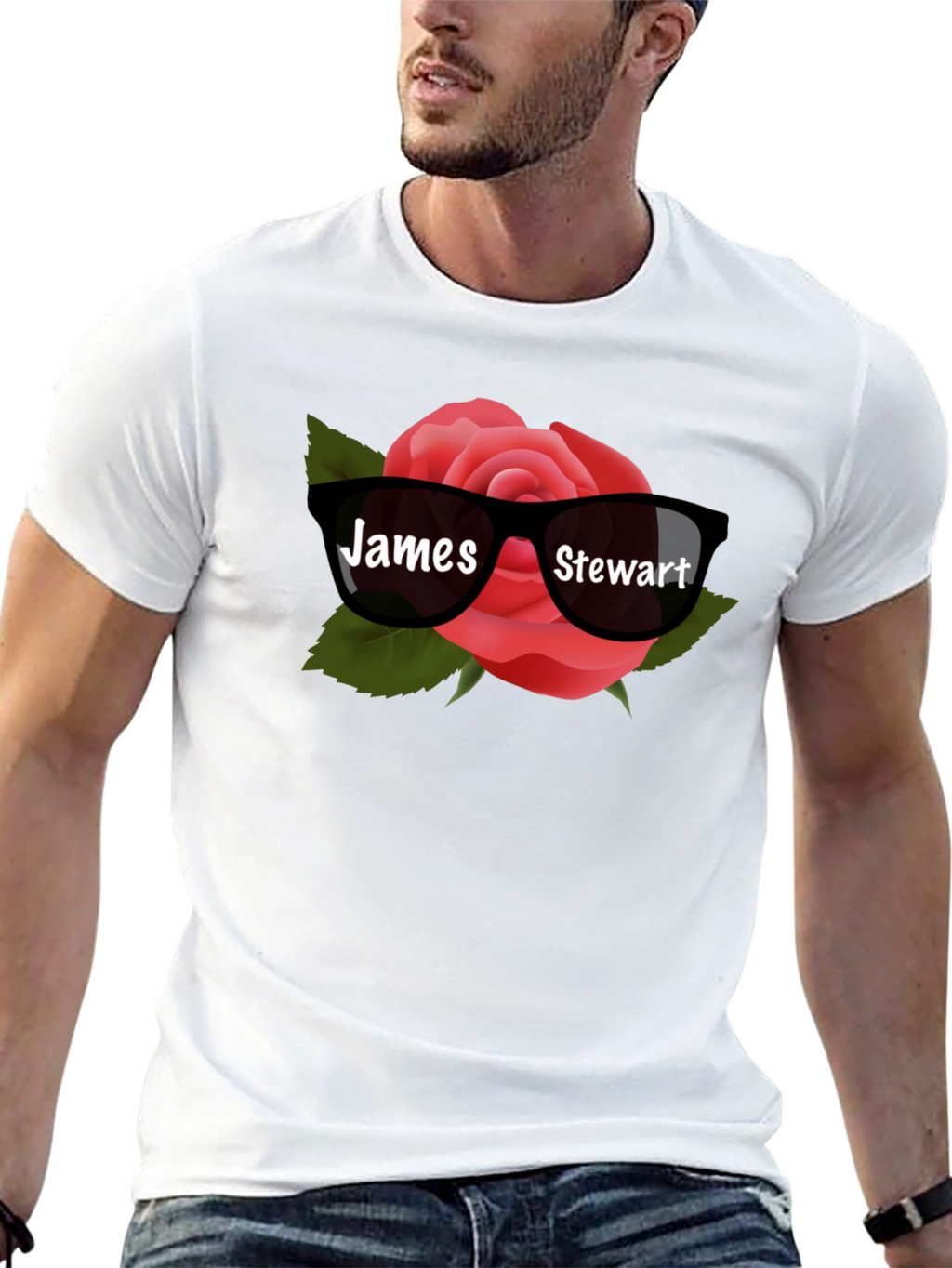 James Stewart Rose Sunglasses Graphic Tee