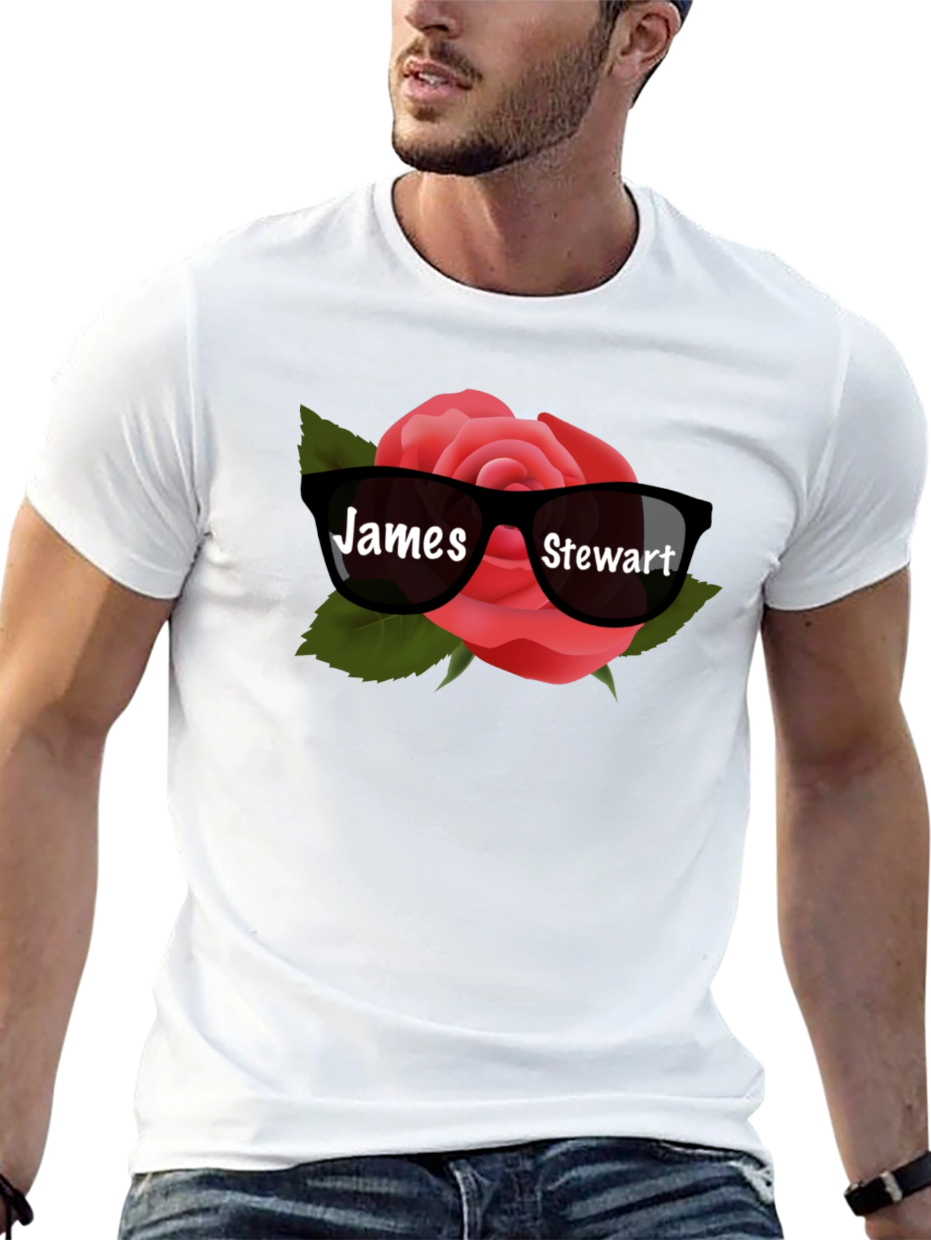 James Stewart Rose Sunglasses Graphic Tee