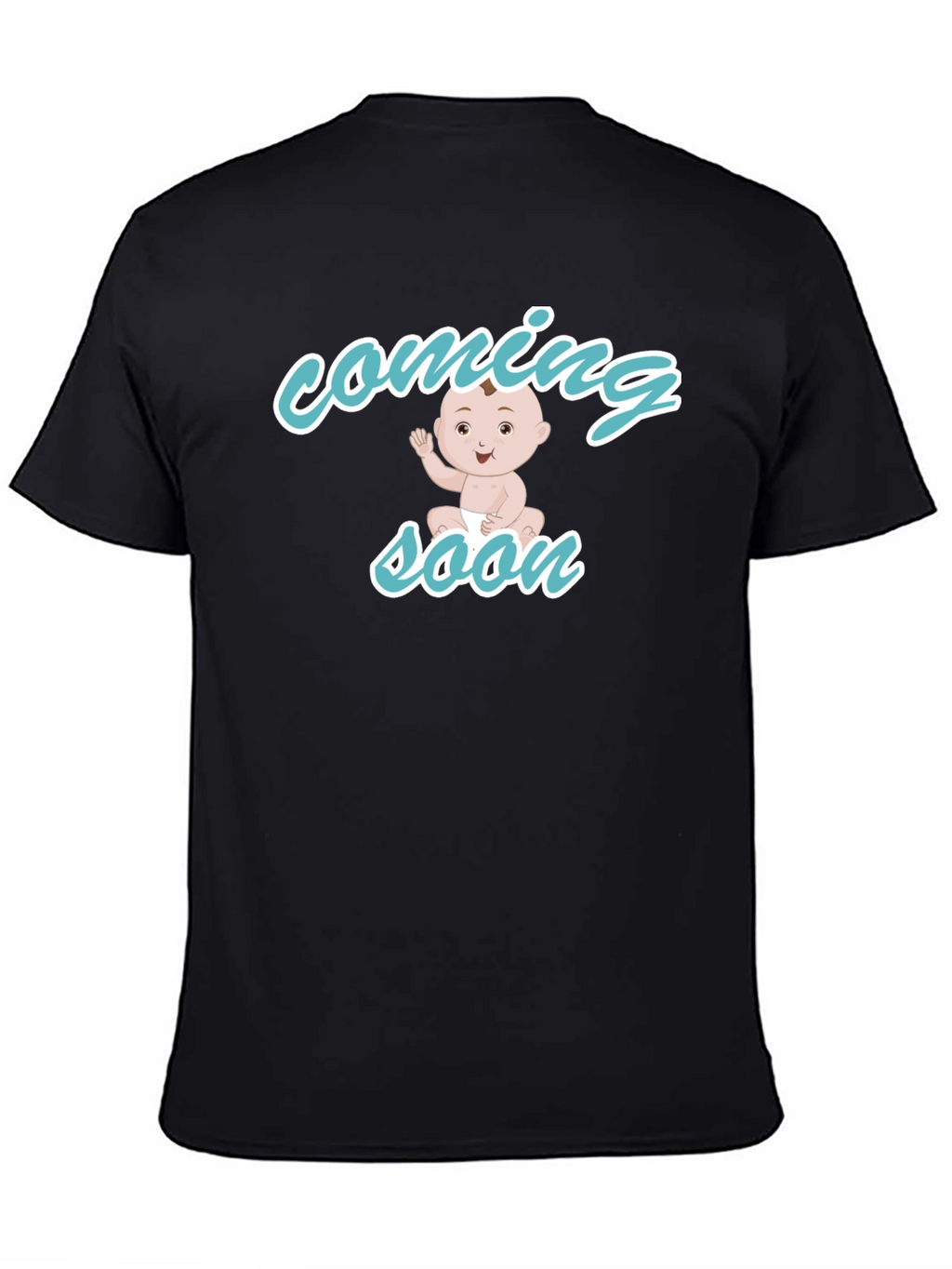 Baby Coming Soon Black T-Shirt