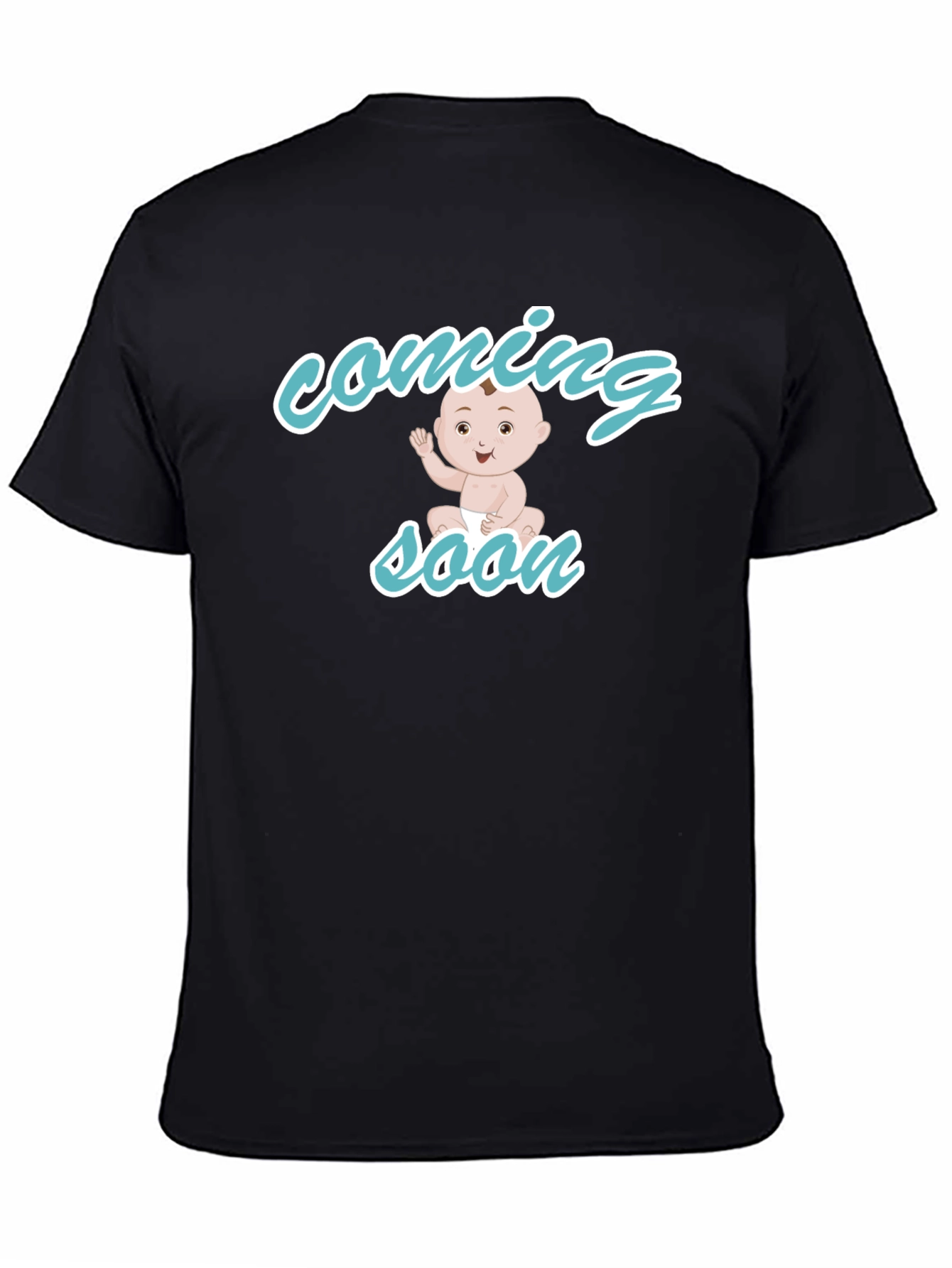 Baby Coming Soon Black T-Shirt