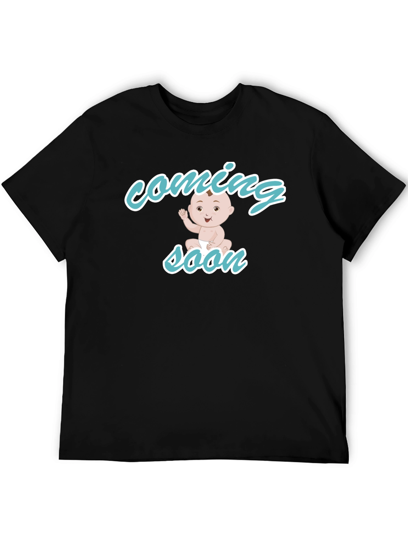 Baby Coming Soon Black T-Shirt