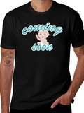 Baby Coming Soon Black T-Shirt
