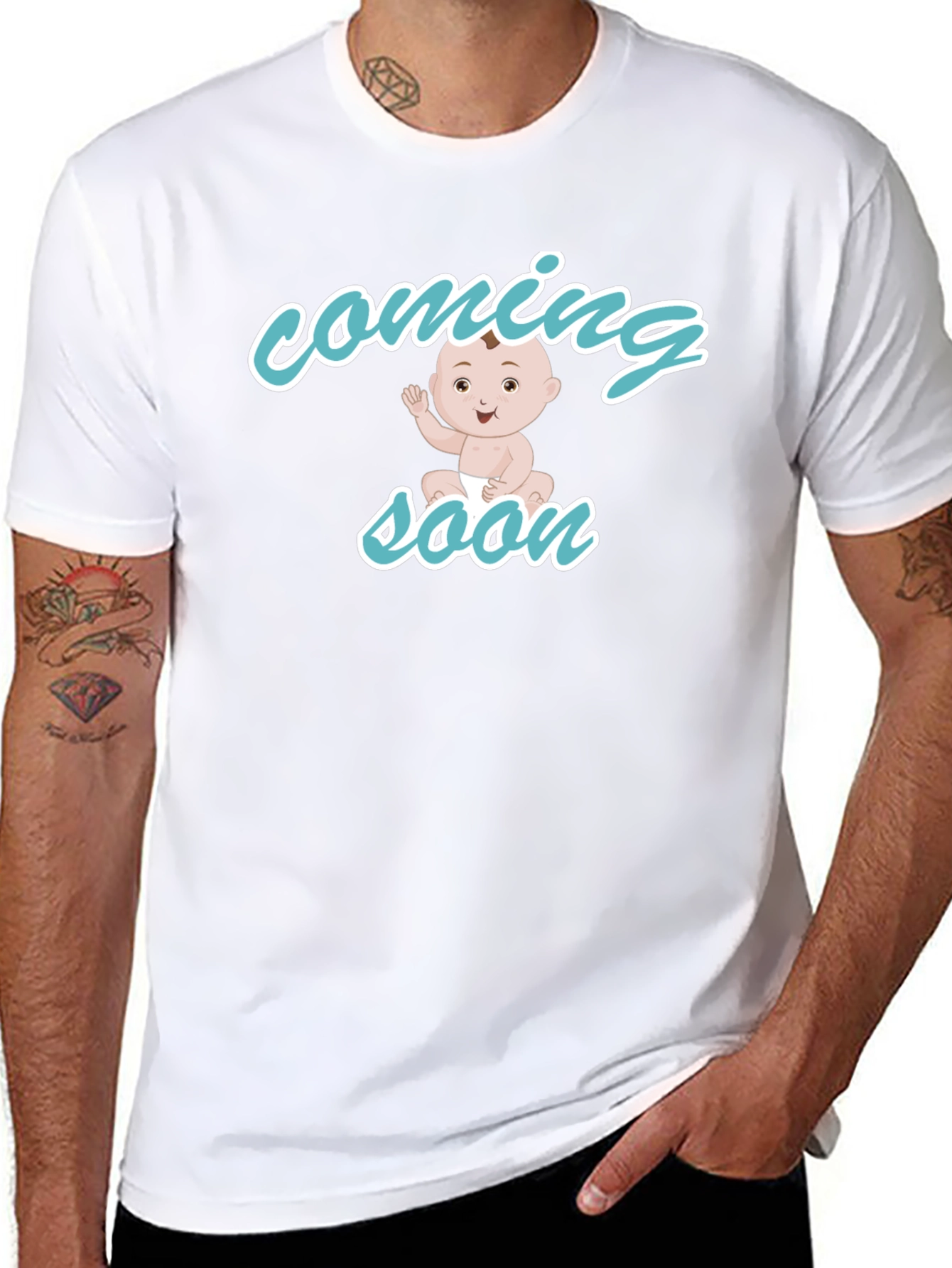 Baby Coming Soon Black T-Shirt