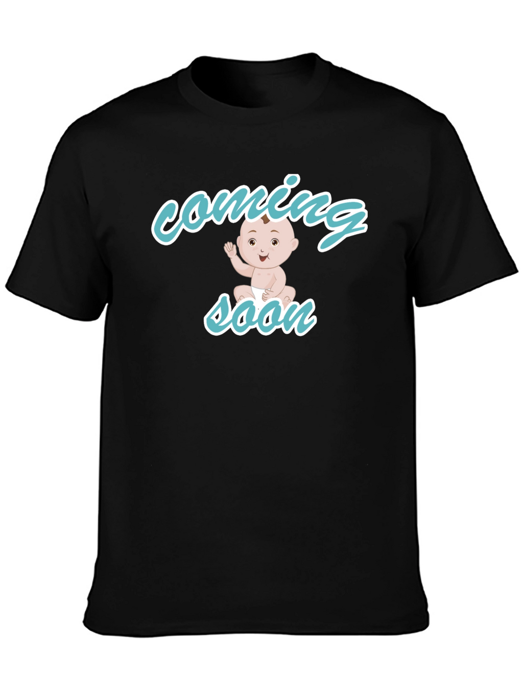 Baby Coming Soon Black T-Shirt
