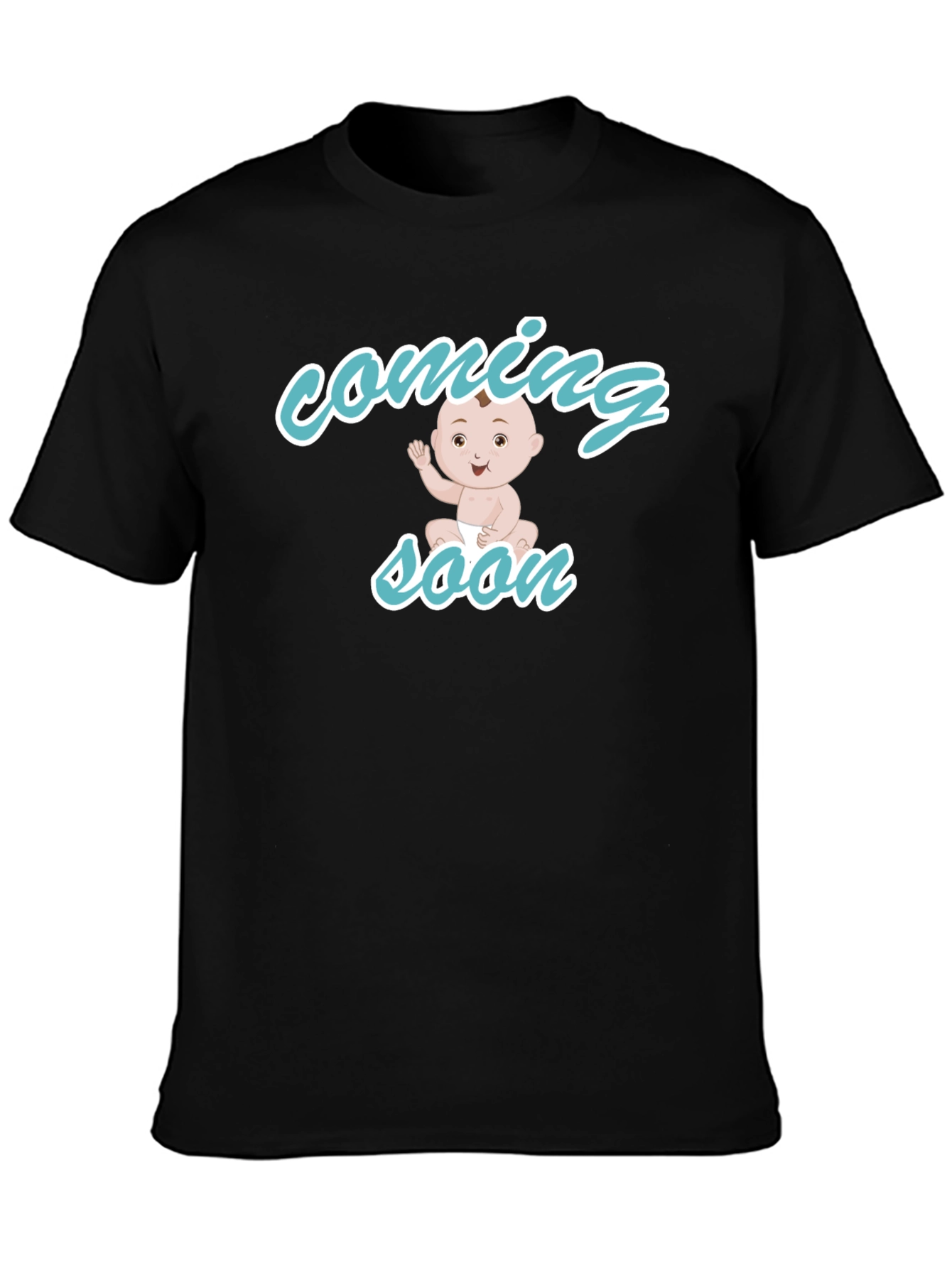 Baby Coming Soon Black T-Shirt