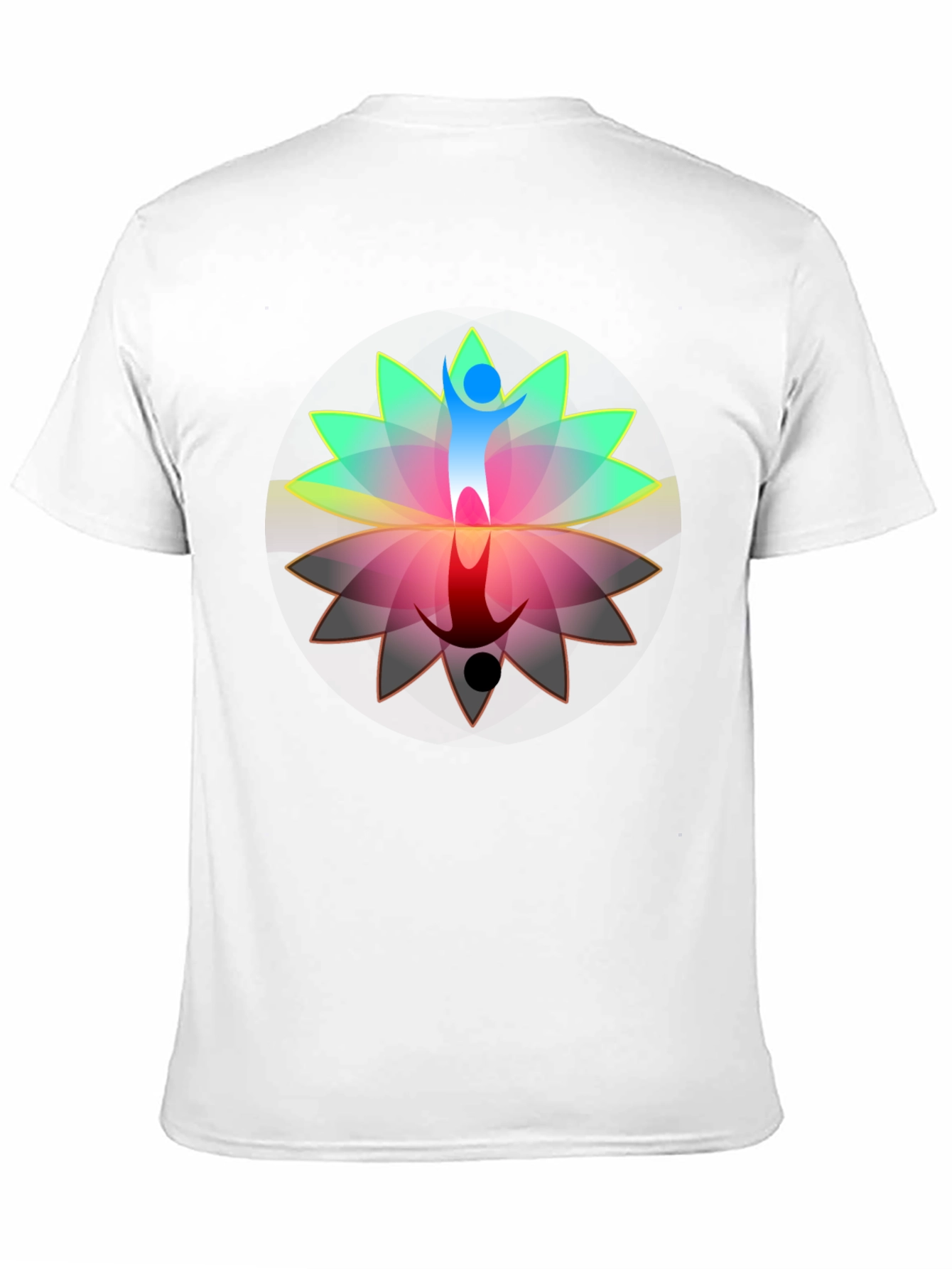Lotus Reflection Graphic T-Shirt - Black