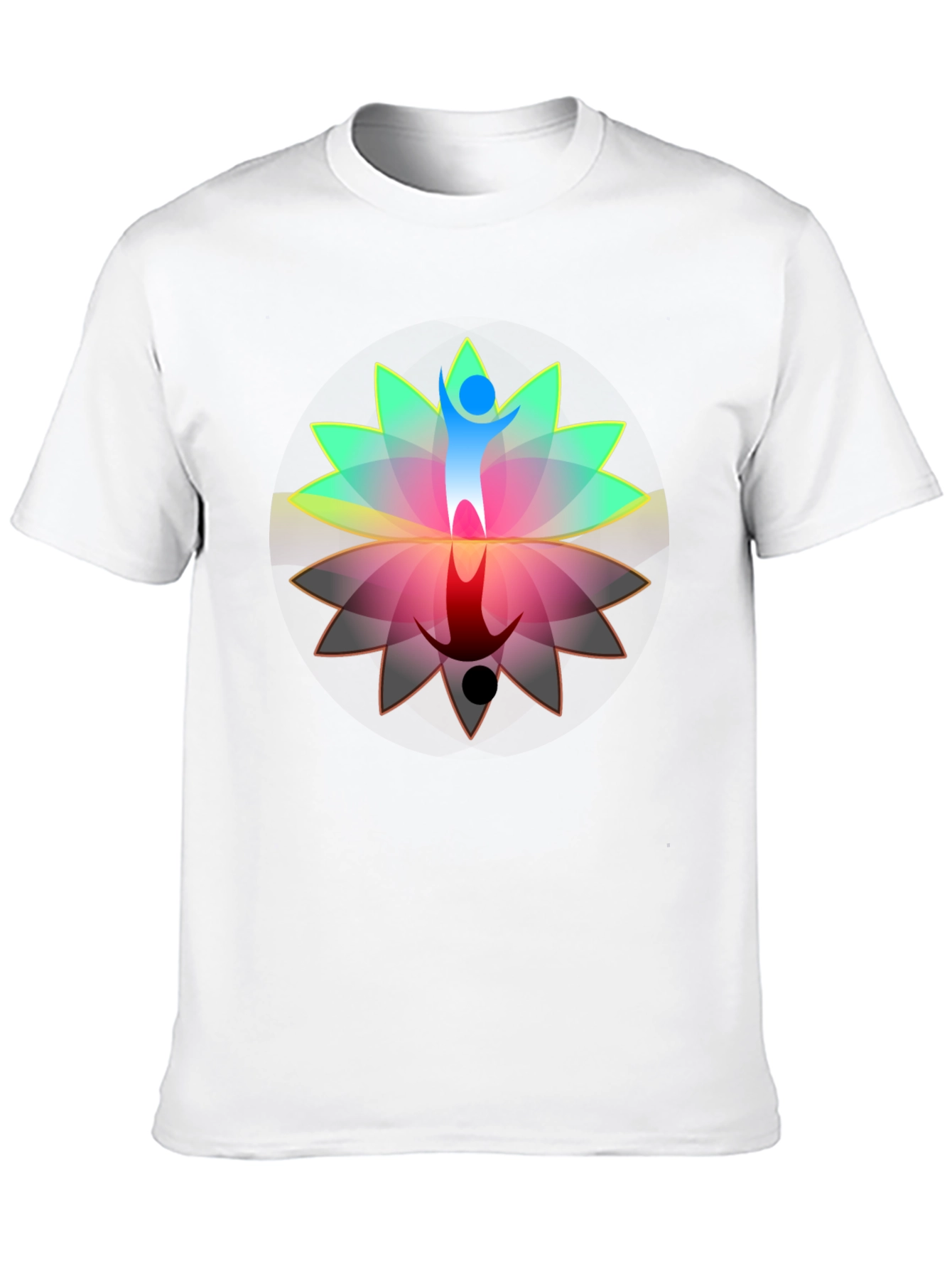 Lotus Reflection Graphic T-Shirt - Black
