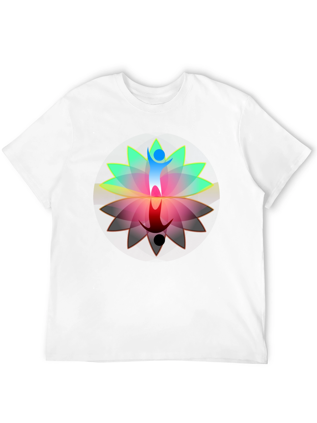 Lotus Reflection Graphic T-Shirt - Black