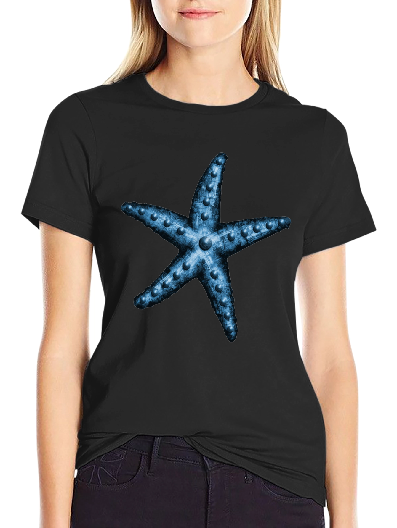 Blue Starfish Graphic Tee - Unique Design