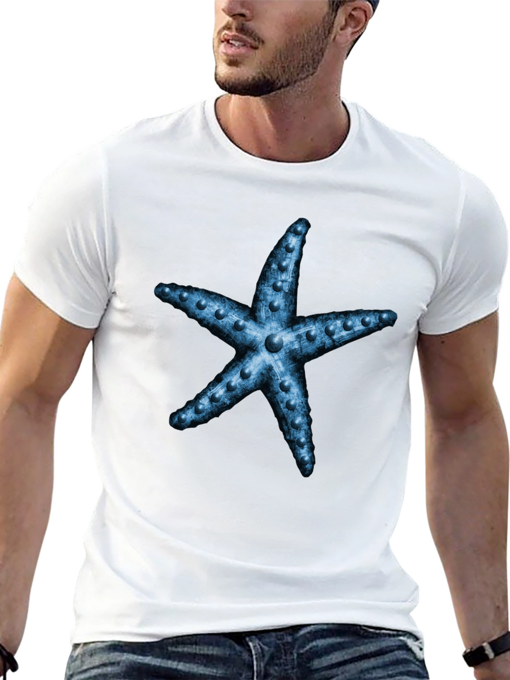 Blue Starfish Graphic Tee - Unique Design