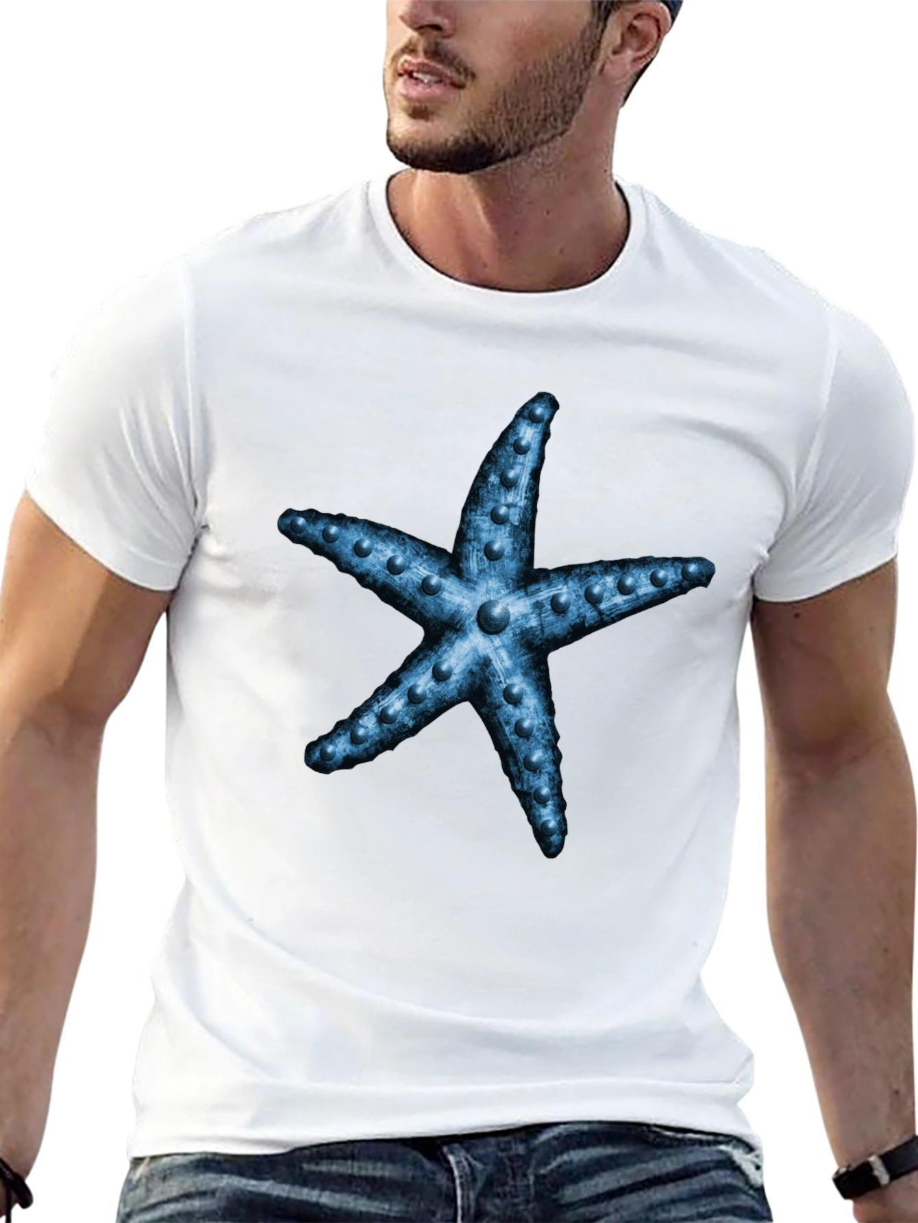 Blue Starfish Graphic Tee - Unique Design