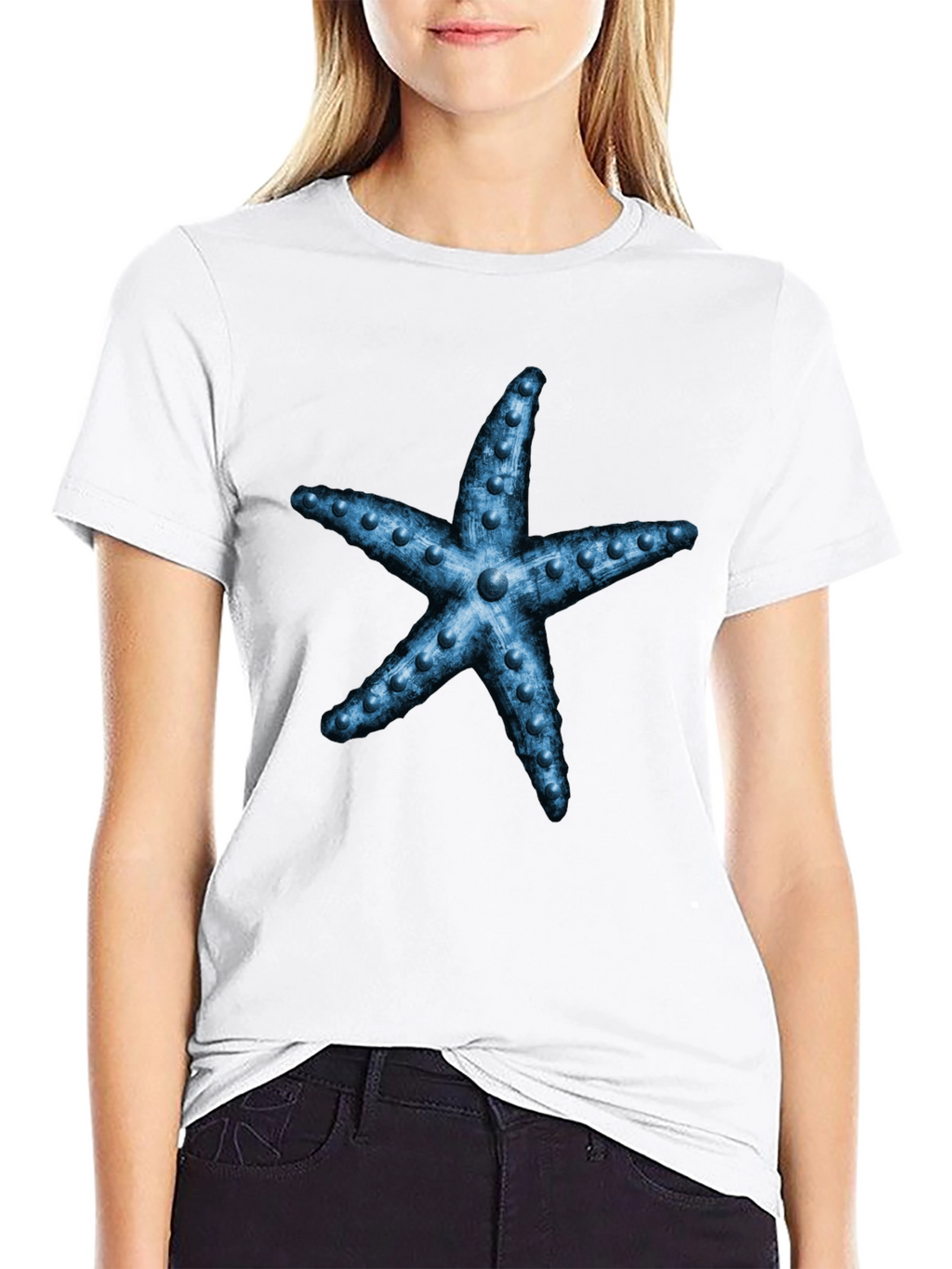 Blue Starfish Graphic Tee - Unique Design