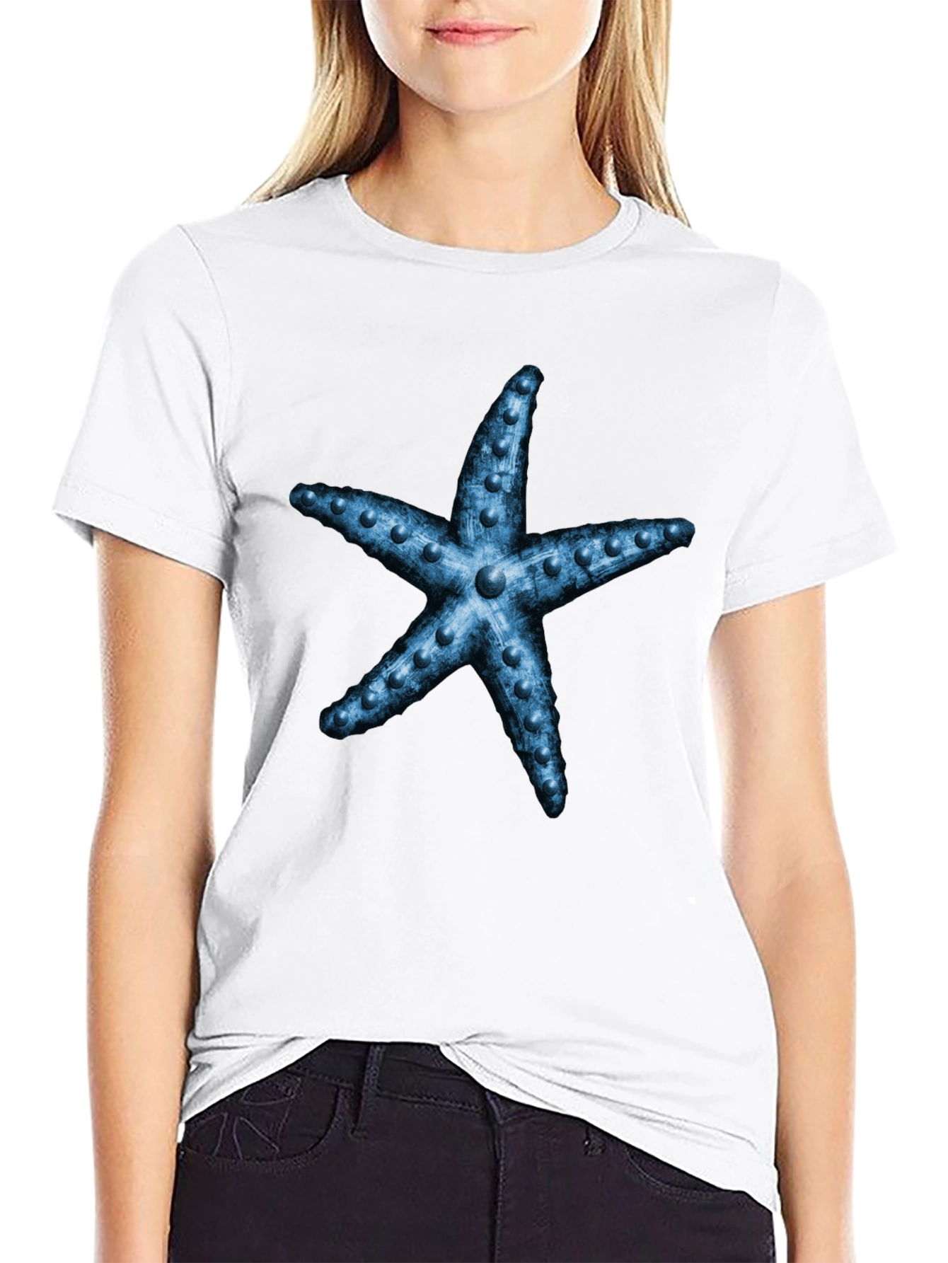 Blue Starfish Graphic Tee - Unique Design