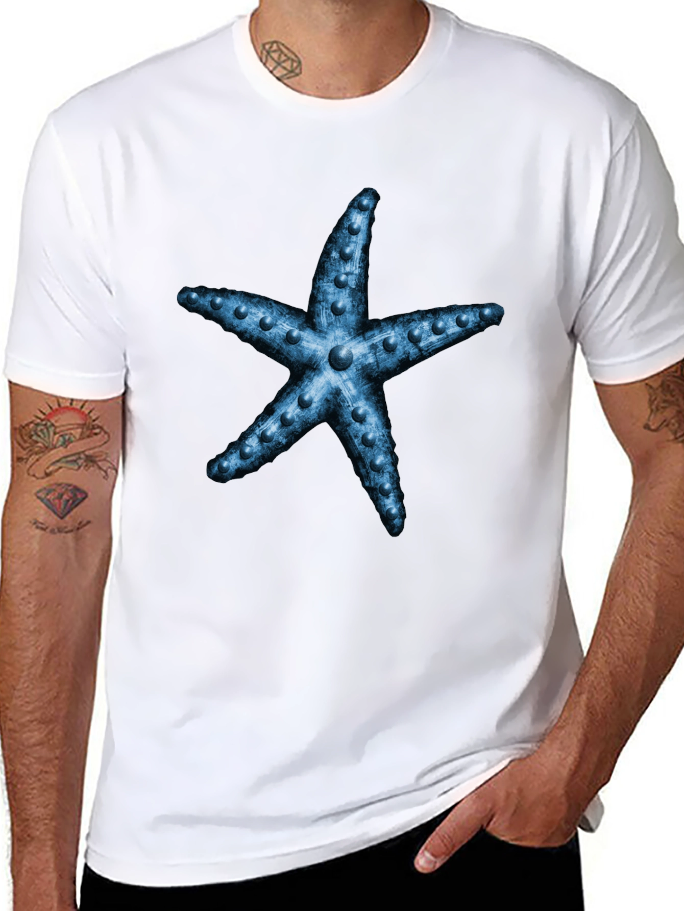 Blue Starfish Graphic Tee - Unique Design