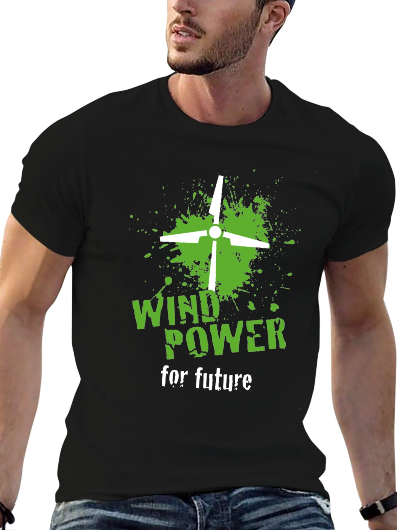 Wind Power T-Shirt Eco-Friendly Design