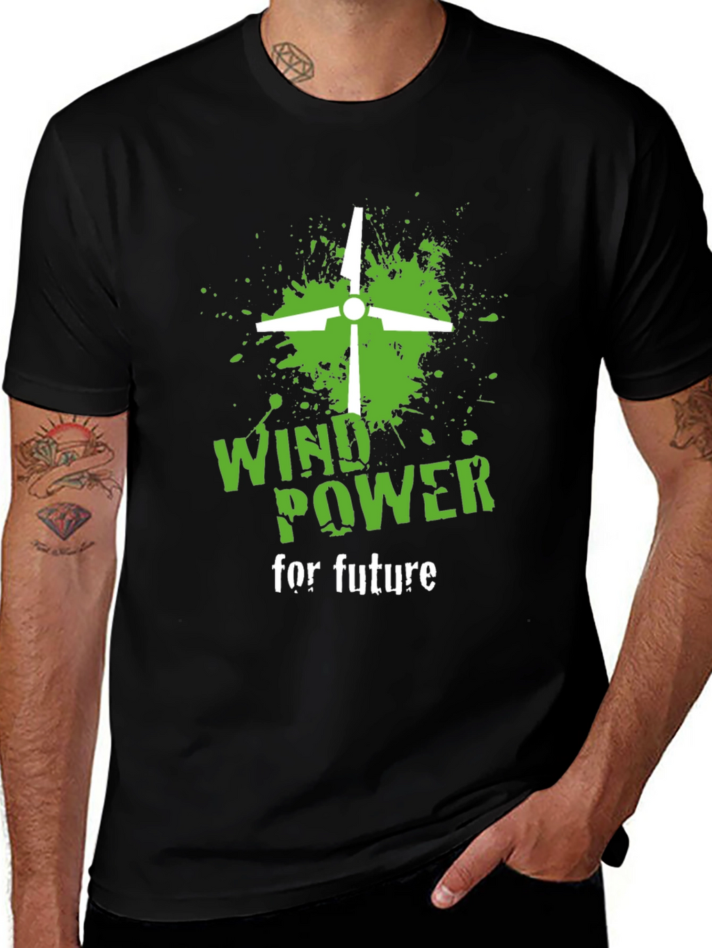 Wind Power T-Shirt Eco-Friendly Design