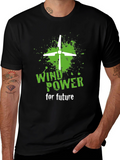 Wind Power T-Shirt Eco-Friendly Design