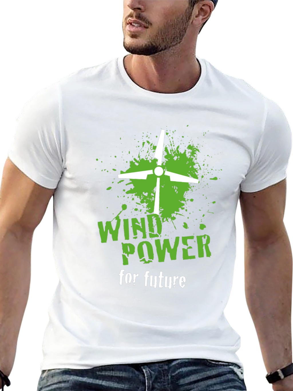 Wind Power T-Shirt Eco-Friendly Design