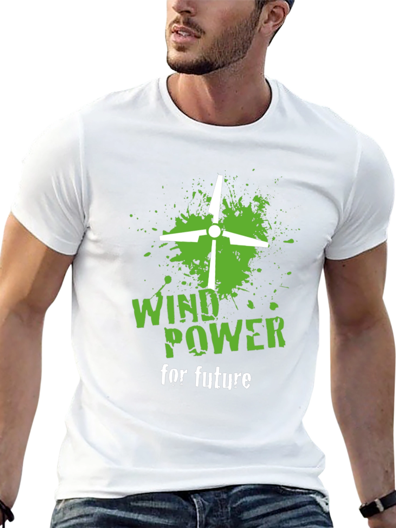 Wind Power T-Shirt Eco-Friendly Design