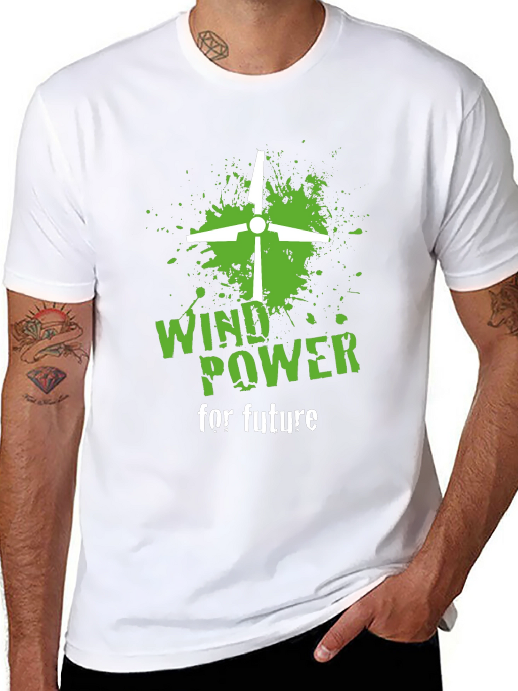 Wind Power T-Shirt Eco-Friendly Design