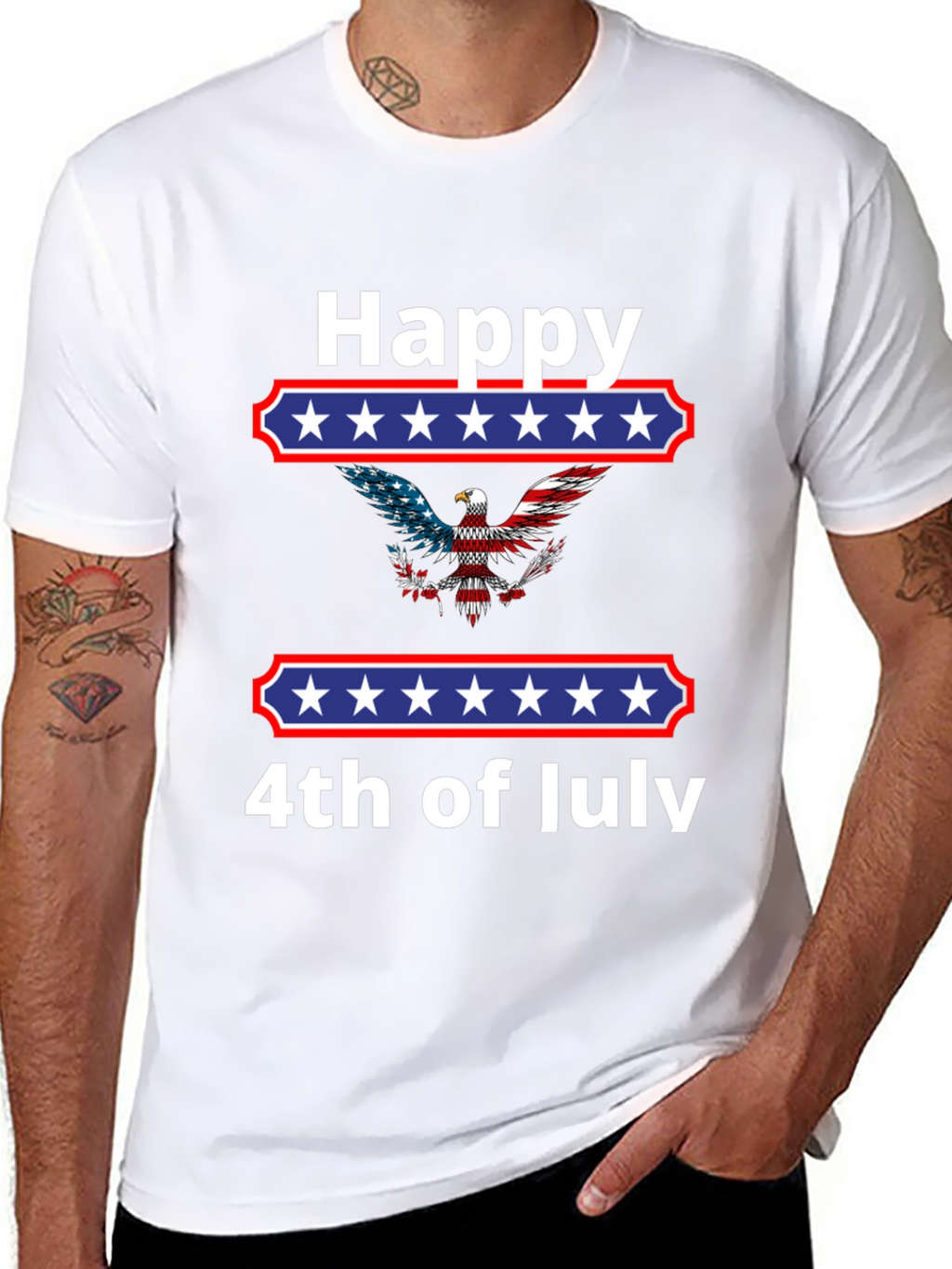 Happy 4th of July Eagle Graphic T-Shirt