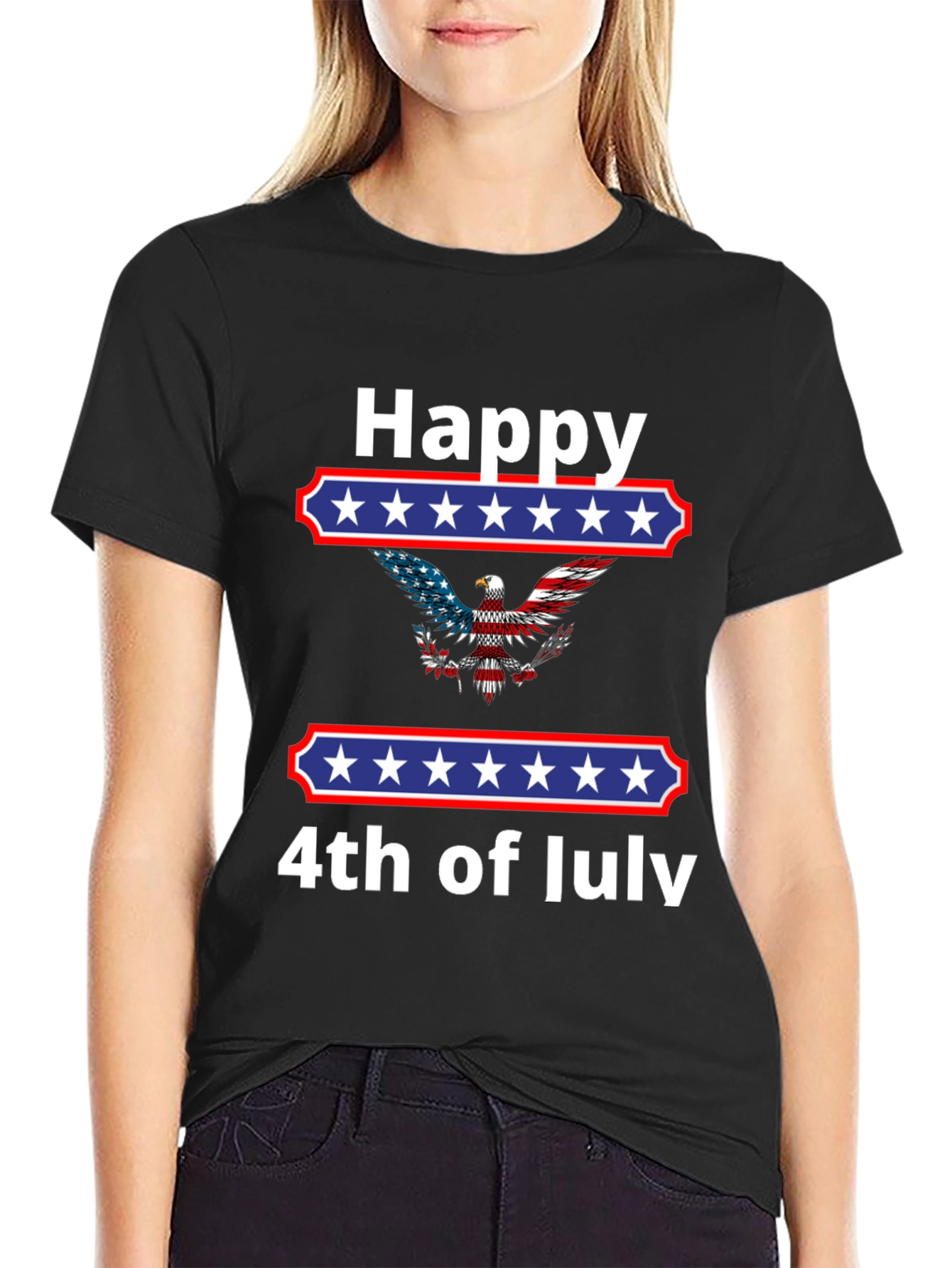 Happy 4th of July Eagle Graphic T-Shirt