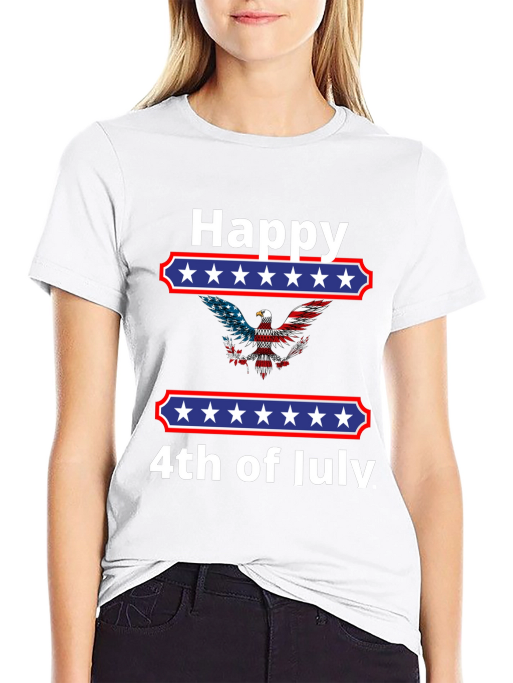 Happy 4th of July Eagle Graphic T-Shirt