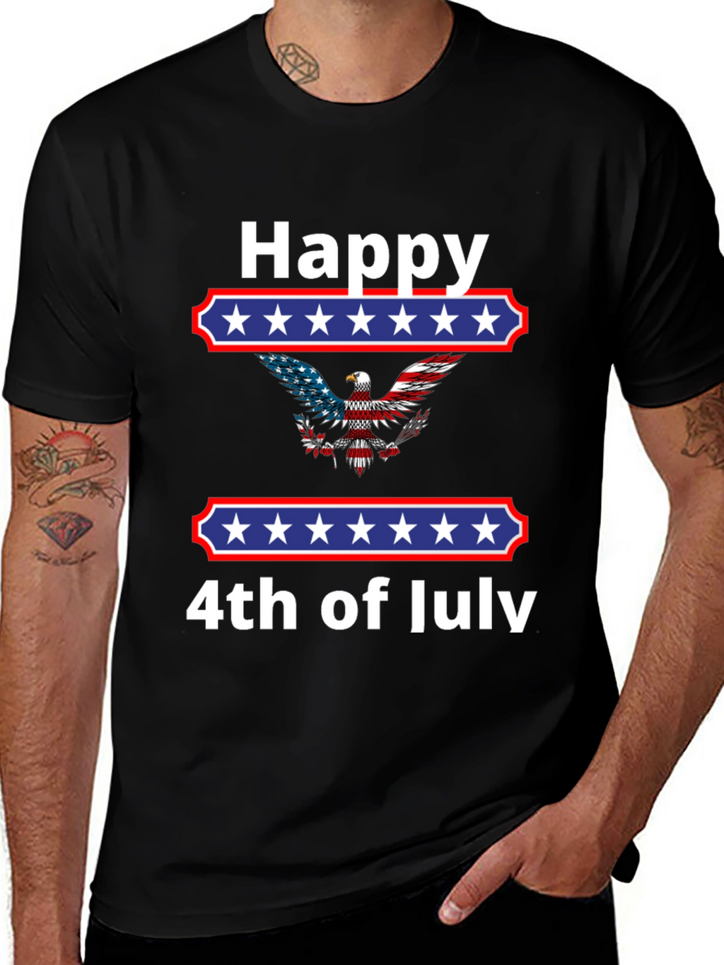 Happy 4th of July Eagle Graphic T-Shirt