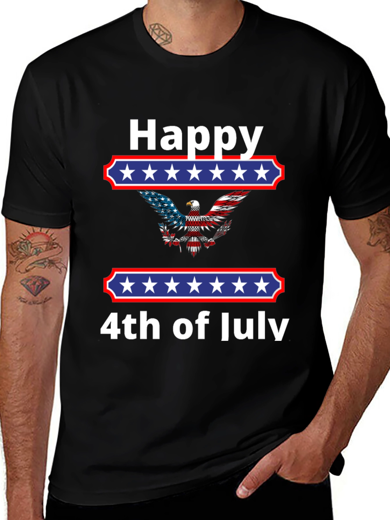 Happy 4th of July Eagle Graphic T-Shirt